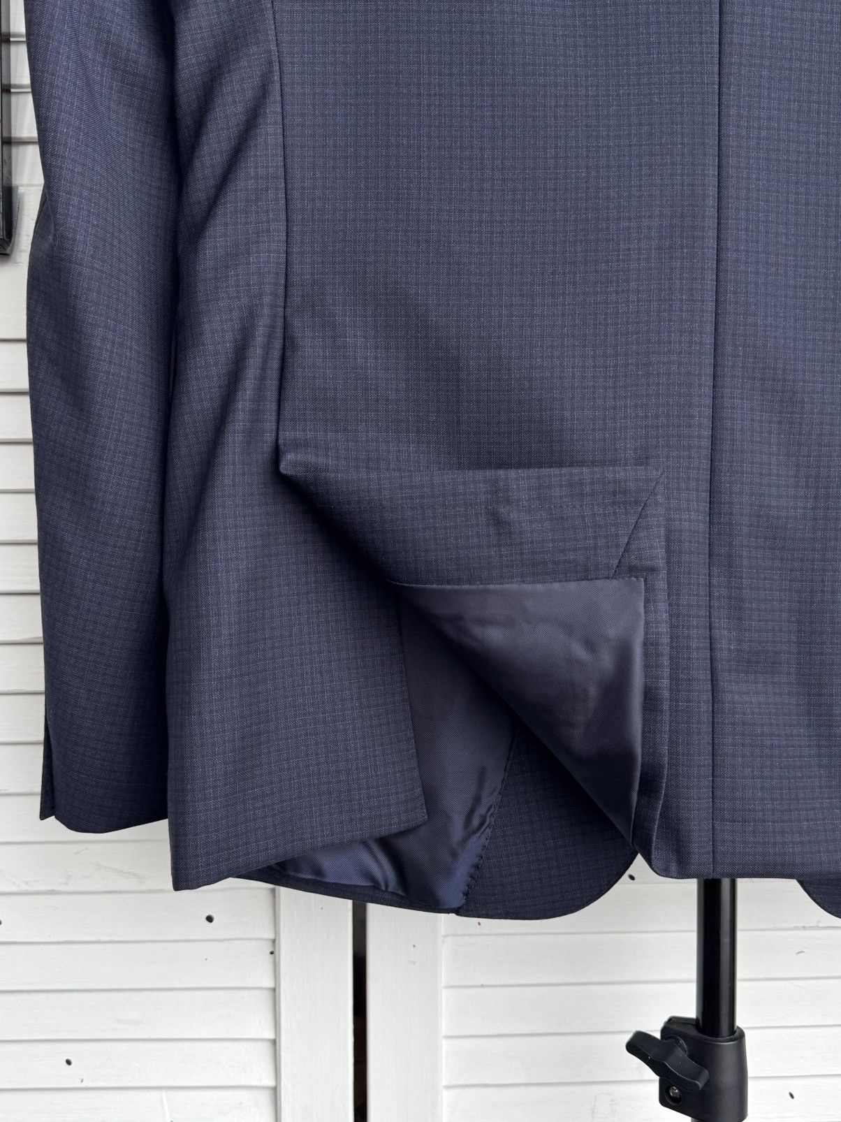 Hugo Boss Hugo Boss Loro Piana Full Canvas Wool Blazer Navy Size 42R - 16 Thumbnail