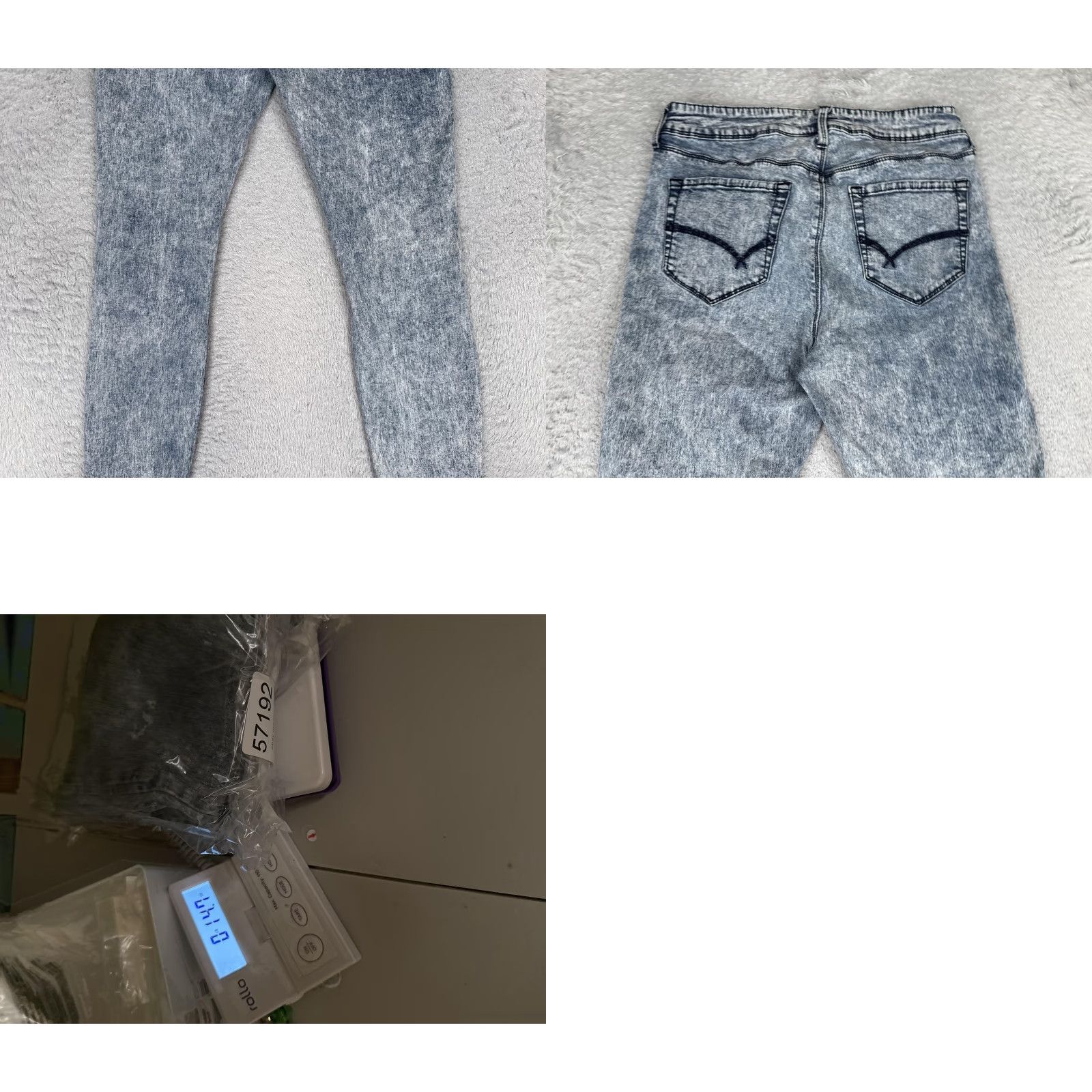 Vintage Bullhead Juniors Jegging Jeans Gray Acid Wash Mid Rise 25in Waist 7 inseam 29in Slim 5-Pocket Denim Womens Size 28" / US 6 / IT 42 - 10 Thumbnail
