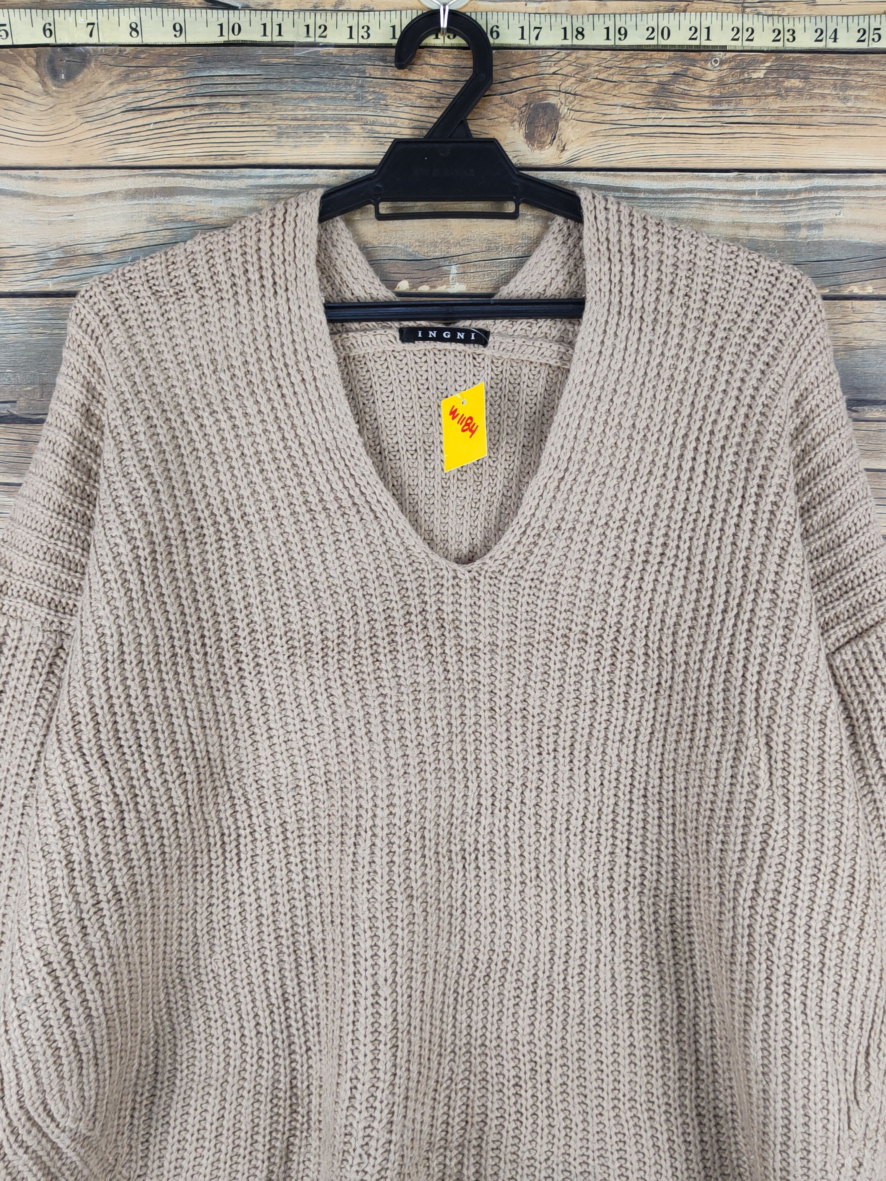 Japanese Brand × Vintage Ingni Brown Knitwear Sweatshirts #W1184 Size US XL / EU 56 / 4 - 2 Thumbnail