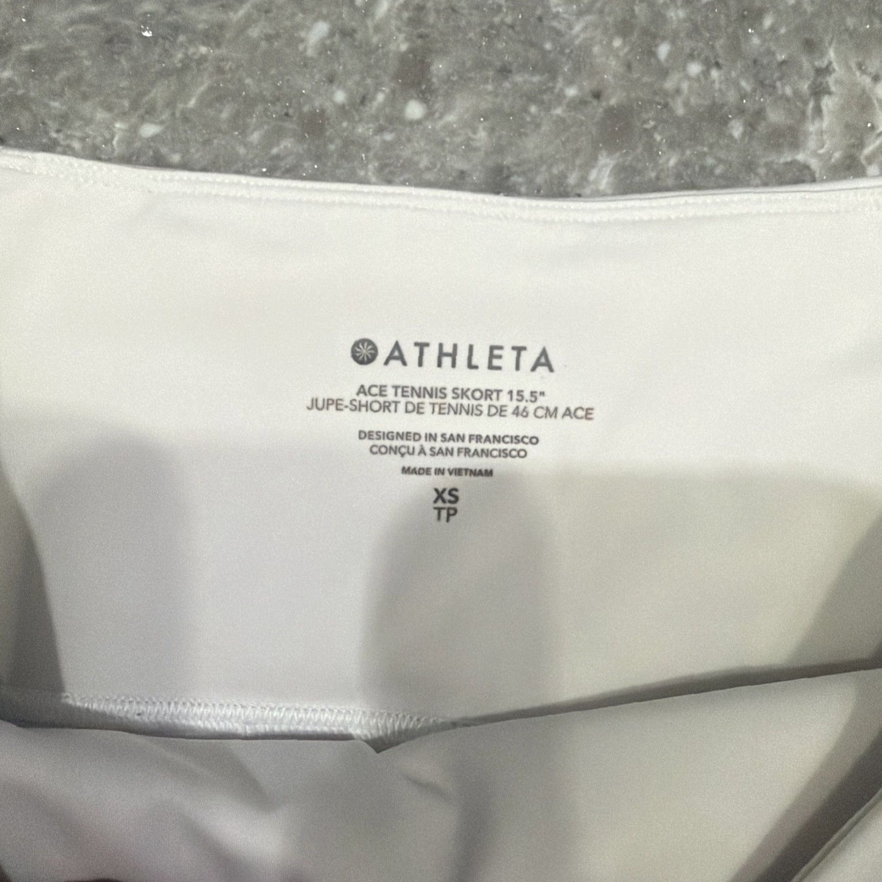 Athleta Athleta Ace Tennis Skort XS White Women’s Skort Activewear Tennis Golf Running Athletic Zip Pocket Short Skirt Size 26" / US 2 / IT 38 - 2 Thumbnail