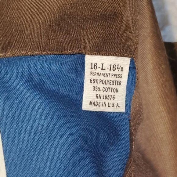 Vintage Wellington Hall Klopman Vintage Brown Sz. L Button Down Shir Size US L / EU 52-54 / 3 - 6 Thumbnail