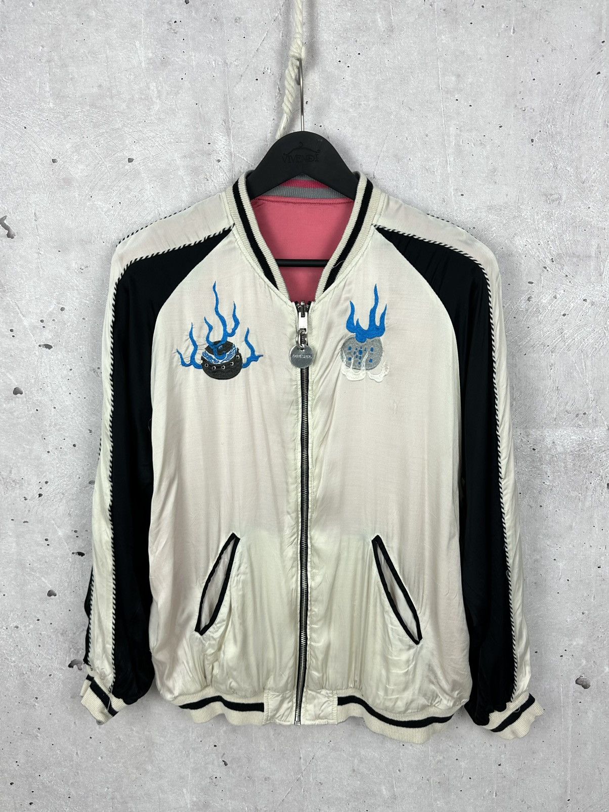 Diesel × Japanese Brand × Vintage Diesel Japanese Style Viscose Reversible Zip Women’s Bomber Size S / US 4 / IT 40 - 2 Thumbnail