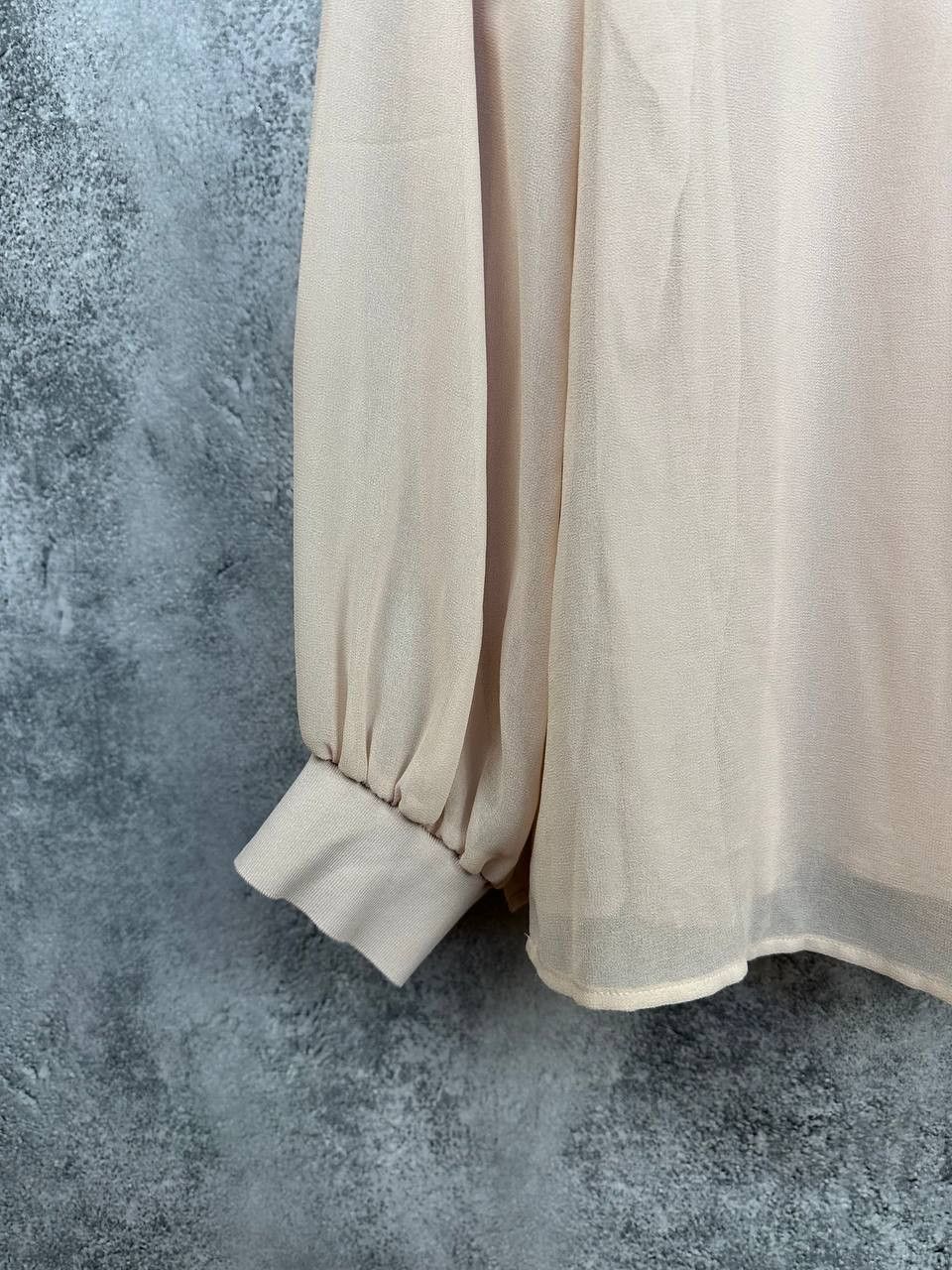 Reiss REISS Sandrine Semi-Sheer Loose Top Blouse Long Sleeve Size L / US 10 / IT 46 - 7 Thumbnail