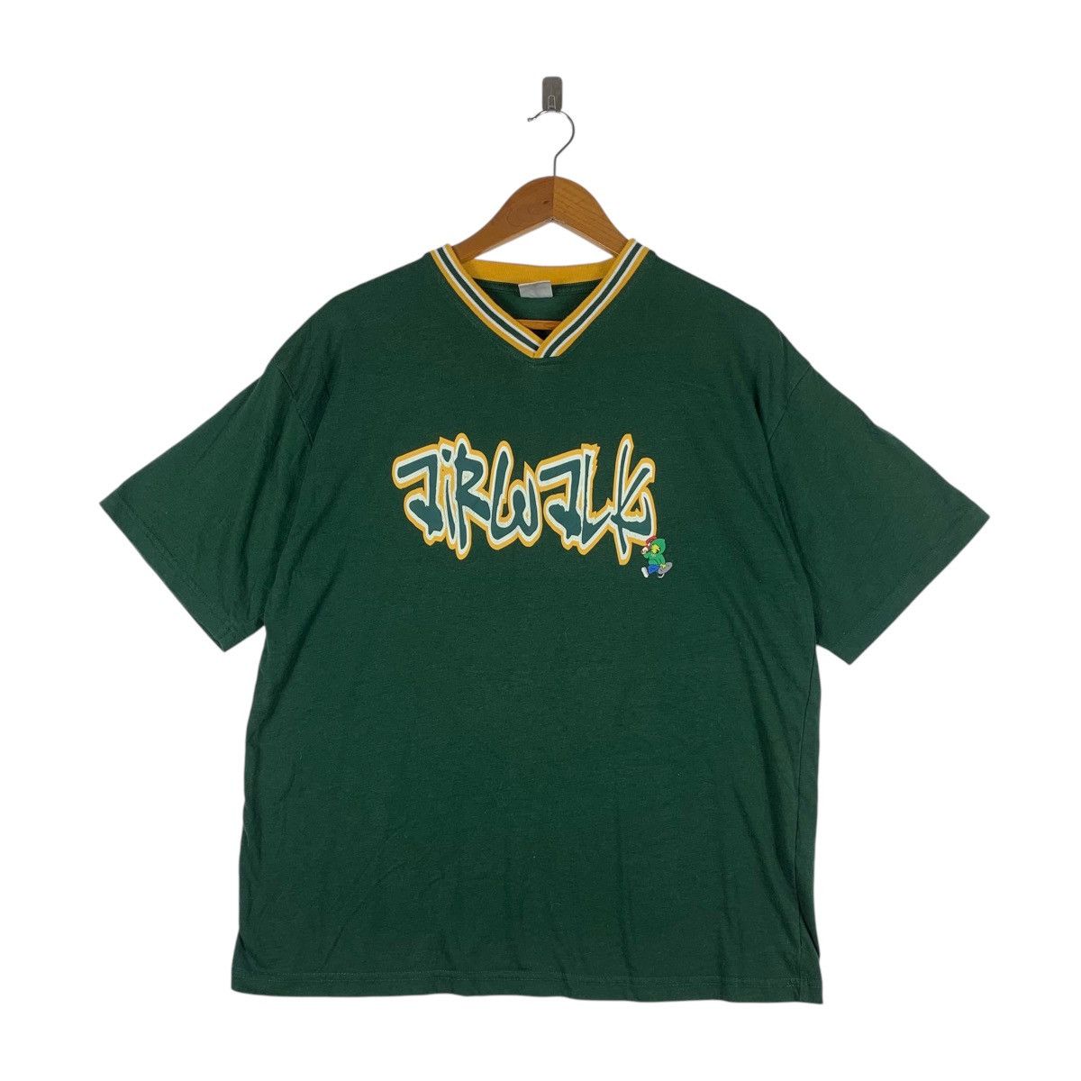 Airwalk Vintage AIRWALK SKATEBOARD GRAFFITI Ringer Tee Shirt Top Size XL / US 12-14 / IT 48-50 - 1 Thumbnail