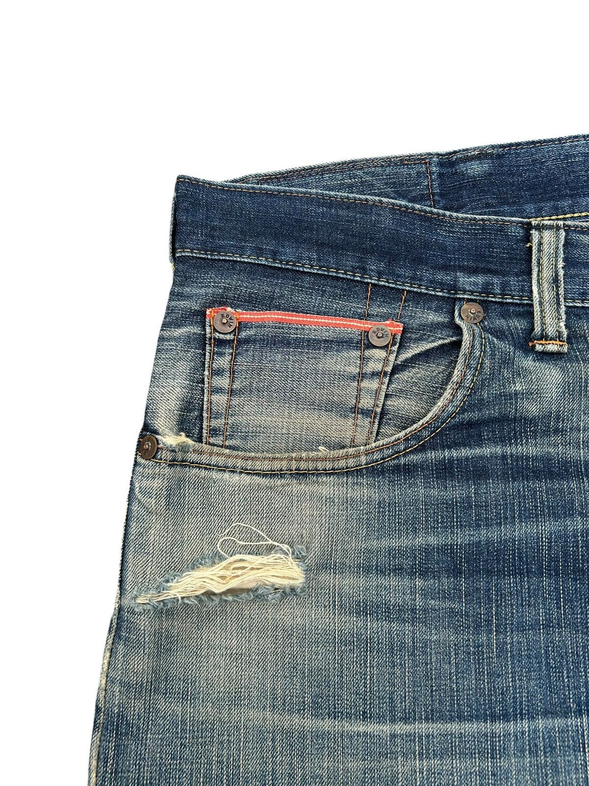 Kapital Vintage Edwin 505V Selvedge Thrashed Denim Jeans Size US 40 / EU 56 - 5 Thumbnail