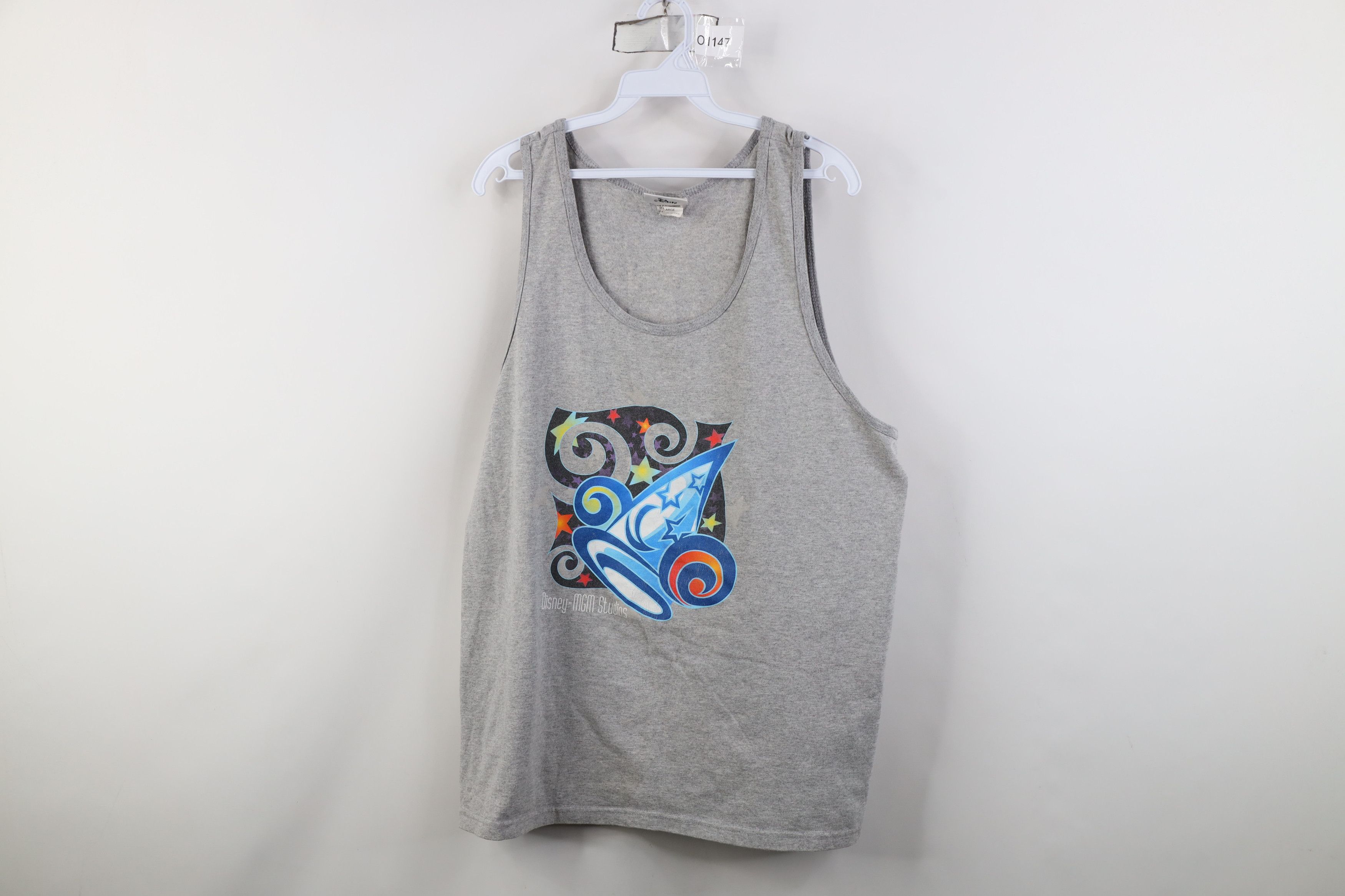 Disney Vintage 90s Disney MGM Studios Tank Top T-Shirt Heather Gray Size US XL / EU 56 / 4 - 1 Thumbnail