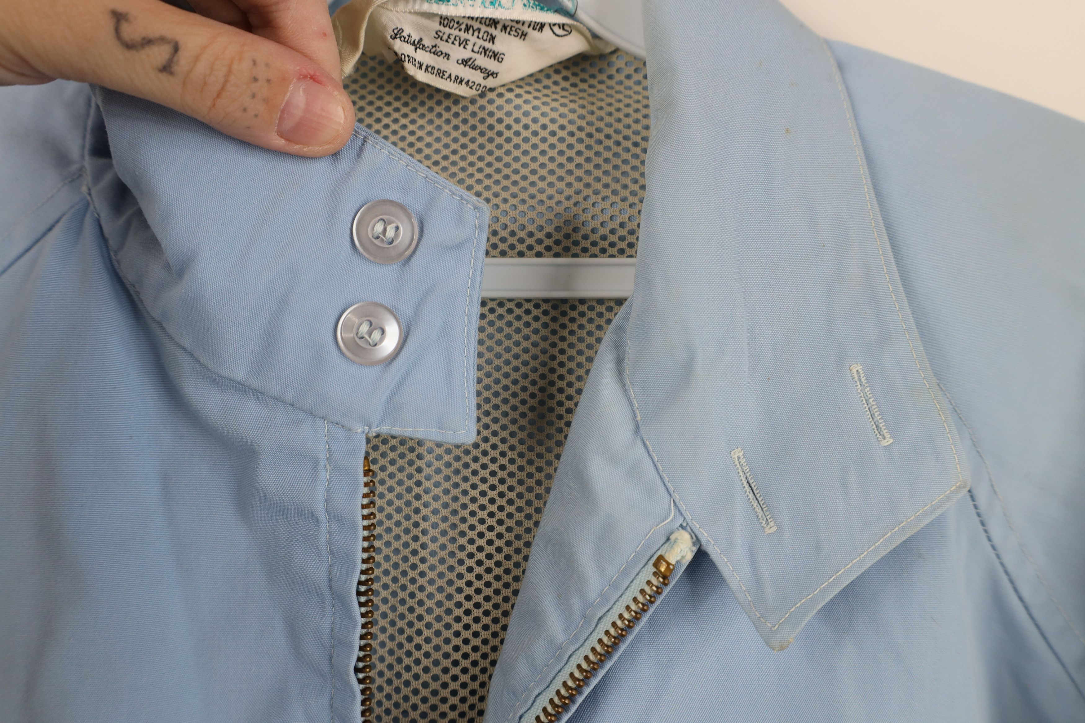 Vintage Vintage 70s Streetwear Racer Bomber Jacket Carolina Blue Size US XL / EU 56 / 4 - 5 Thumbnail