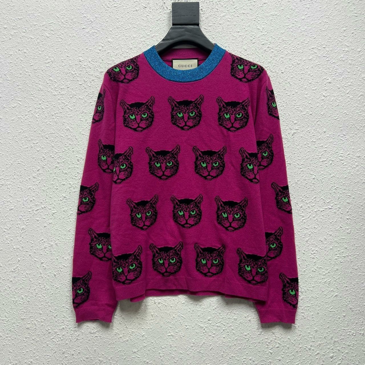 Gucci Gucci Cat pattern knitted wool sweater 2501-Nextarrow Size US S / EU 44-46 / 1 - 1 Thumbnail