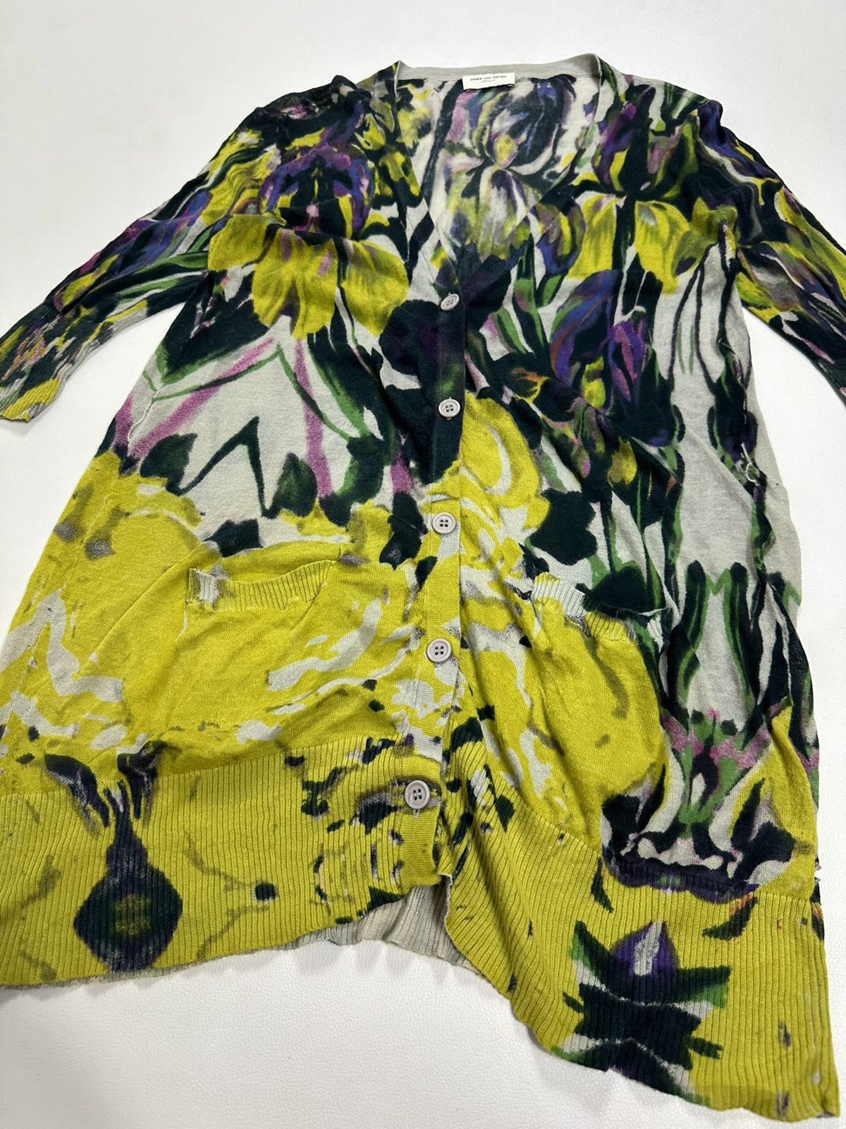 Dries Van Noten Dries Van Noten Multicolored Art Cardigan Size M / US 6-8 / IT 42-44 - 6 Thumbnail