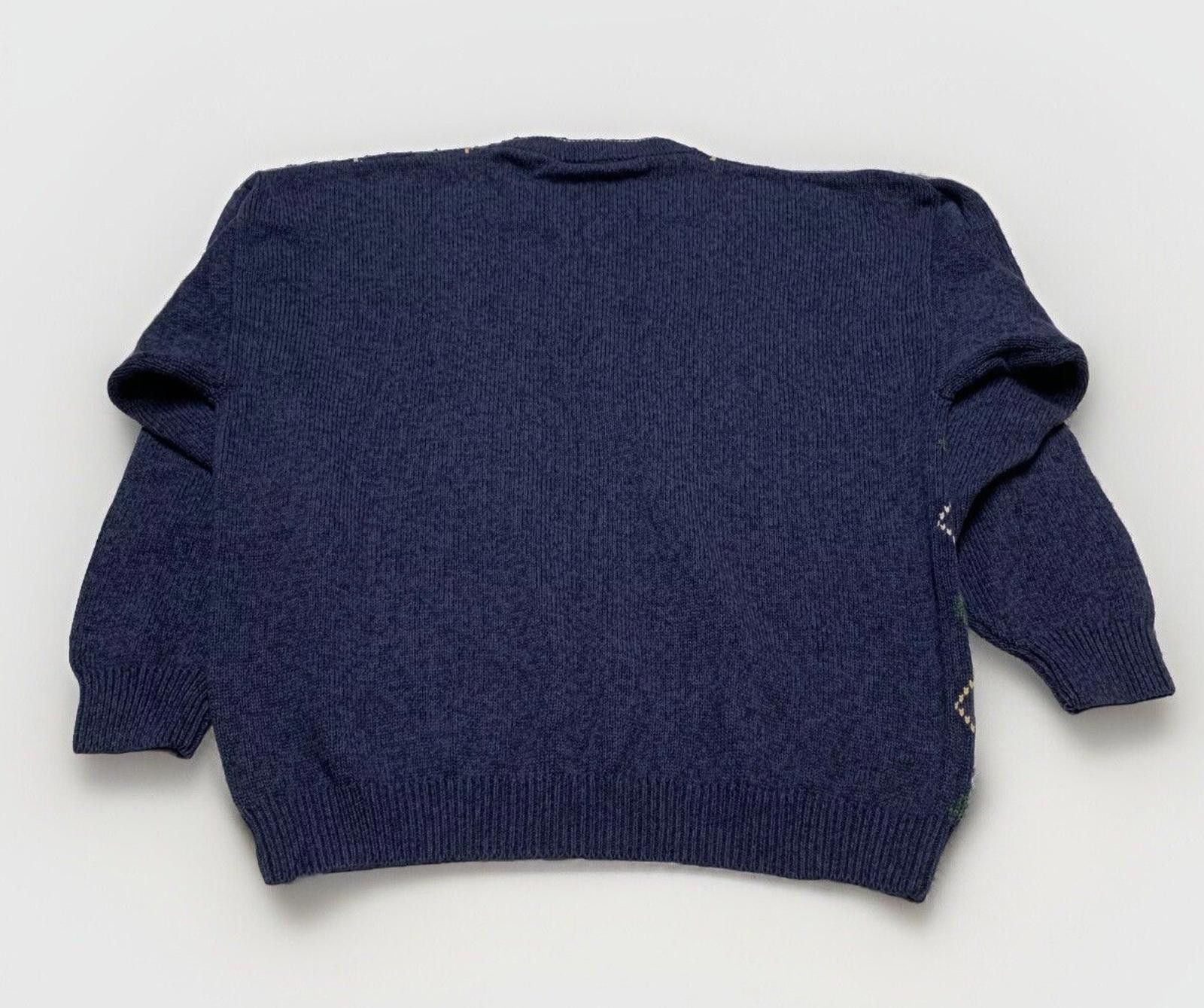 Izod Izod Men's XL Blue Green Argyle Knit Sweater Crew Neck Size US XL / EU 56 / 4 - 4 Thumbnail