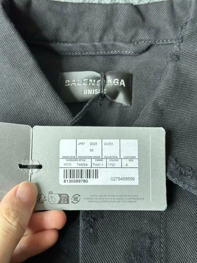 Balenciaga Sanskrit Distressed Denim Jacket