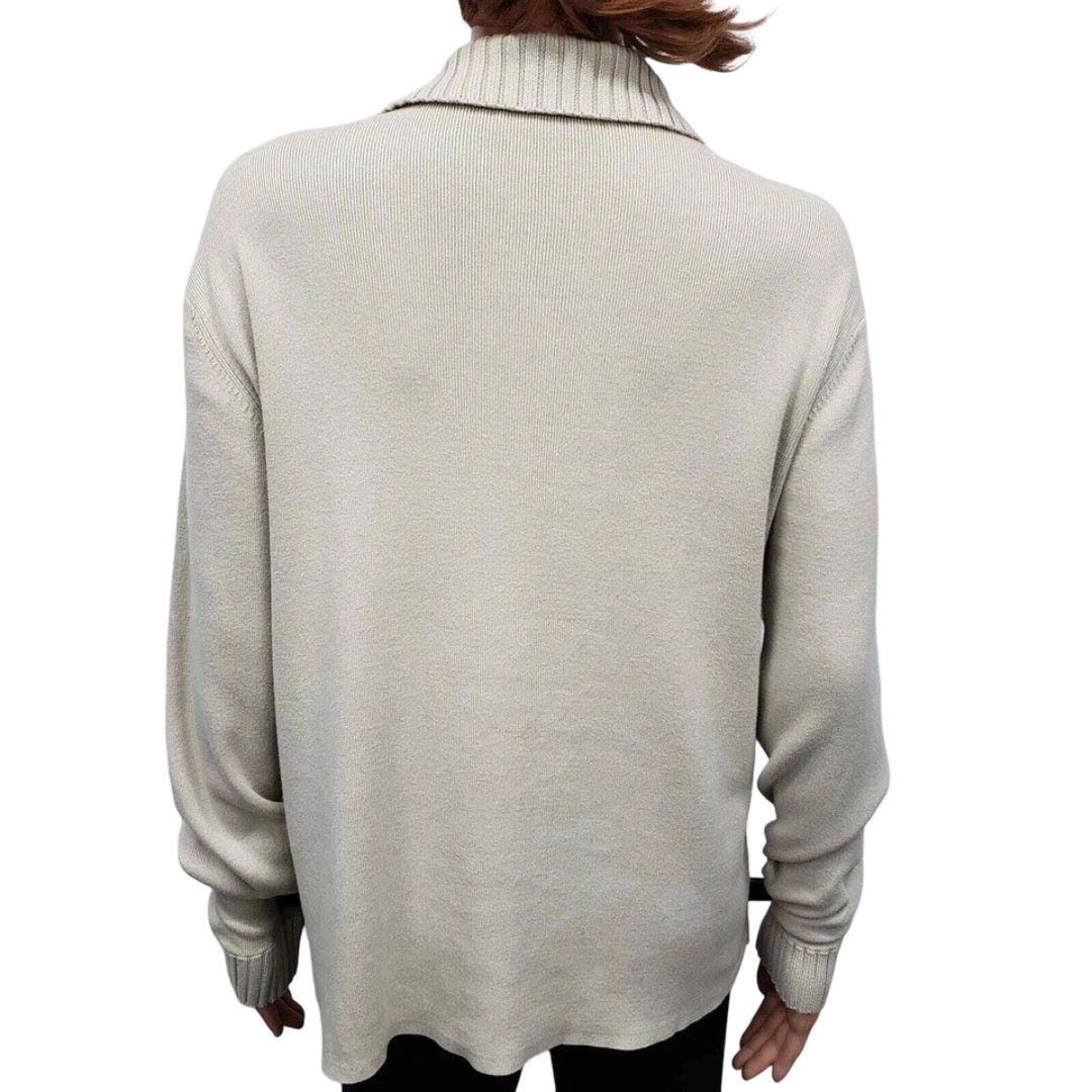 Robert Talbott × Vintage Talbots Sweater Made in JAPAN Half zip Mockneck L Cotton Size L / US 10 / IT 46 - 9 Thumbnail