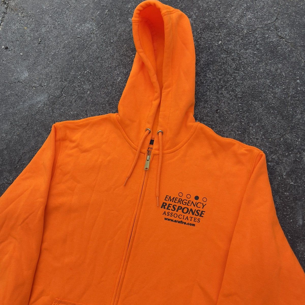 Carhartt × Carhartt Wip × Vintage BNWT Orange Carhartt Full Zip Loose Fit Hoodie Size US M / EU 48-50 / 2 - 2 Thumbnail