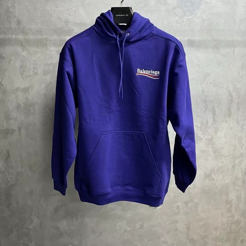 Balenciaga Balenciaga Blue letter print embroidered hooded long sleev Size US XXS / EU 40 - 1 Thumbnail