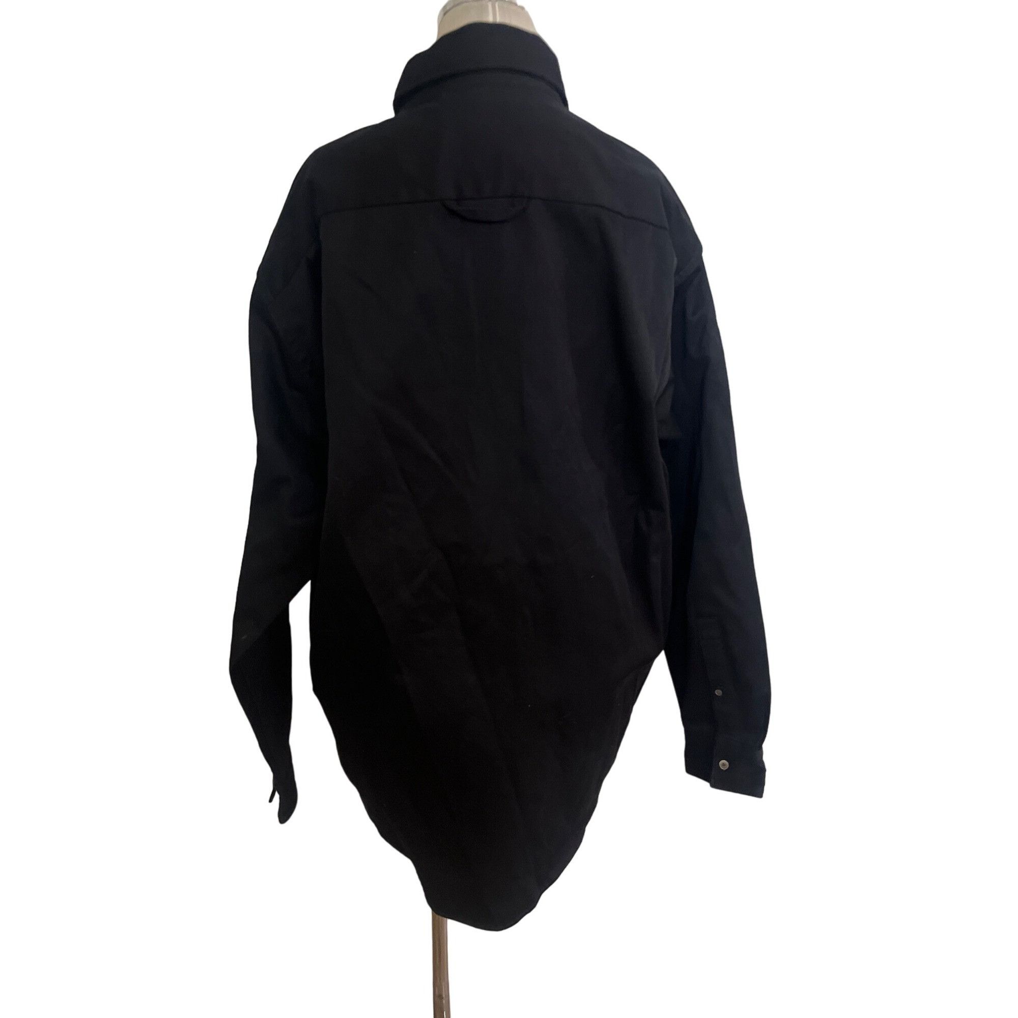 ACNE STUDIOS Odrox Cotton Twill Overshirt in Black 50 New Me