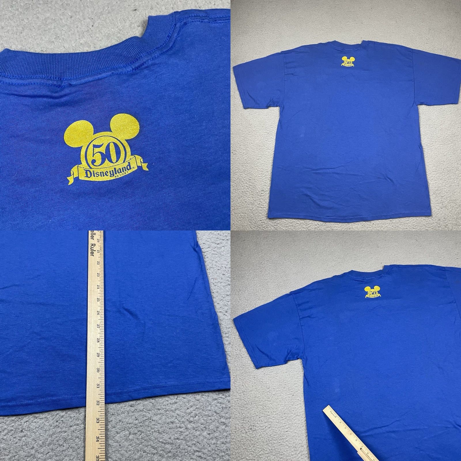 Disney VINTAGE Disney T-Shirt Men 2XL Blue Mickey Mouse 50th Anniversary Disneyland Resort Shirt Size US XXL / EU 58 / 5 - 9 Thumbnail
