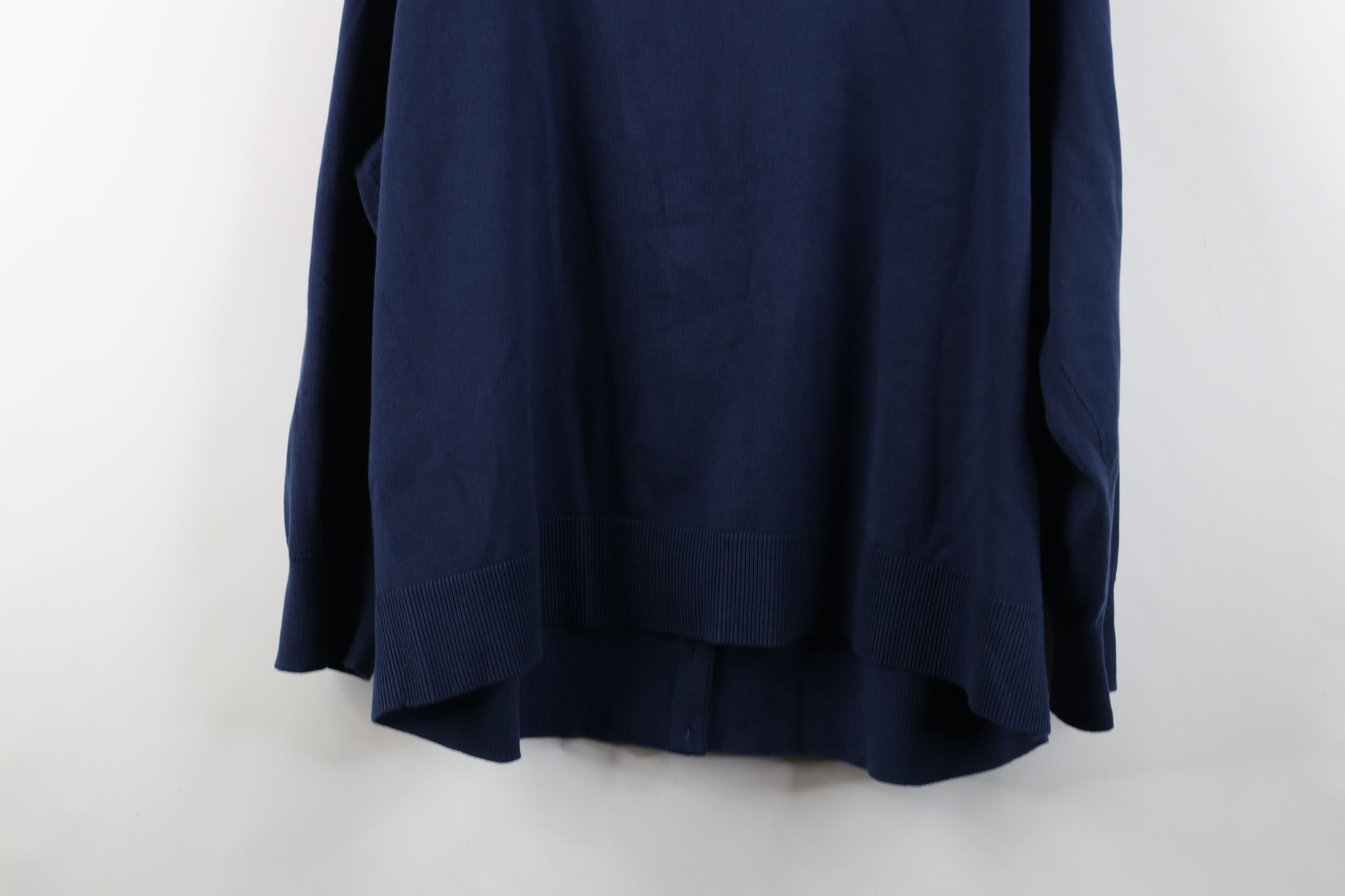 Lands' End × Vintage Vintage Lands End Stretch Cotton Knit Cardigan Sweater Blue Size 3XL / US 20-22 - 11 Thumbnail