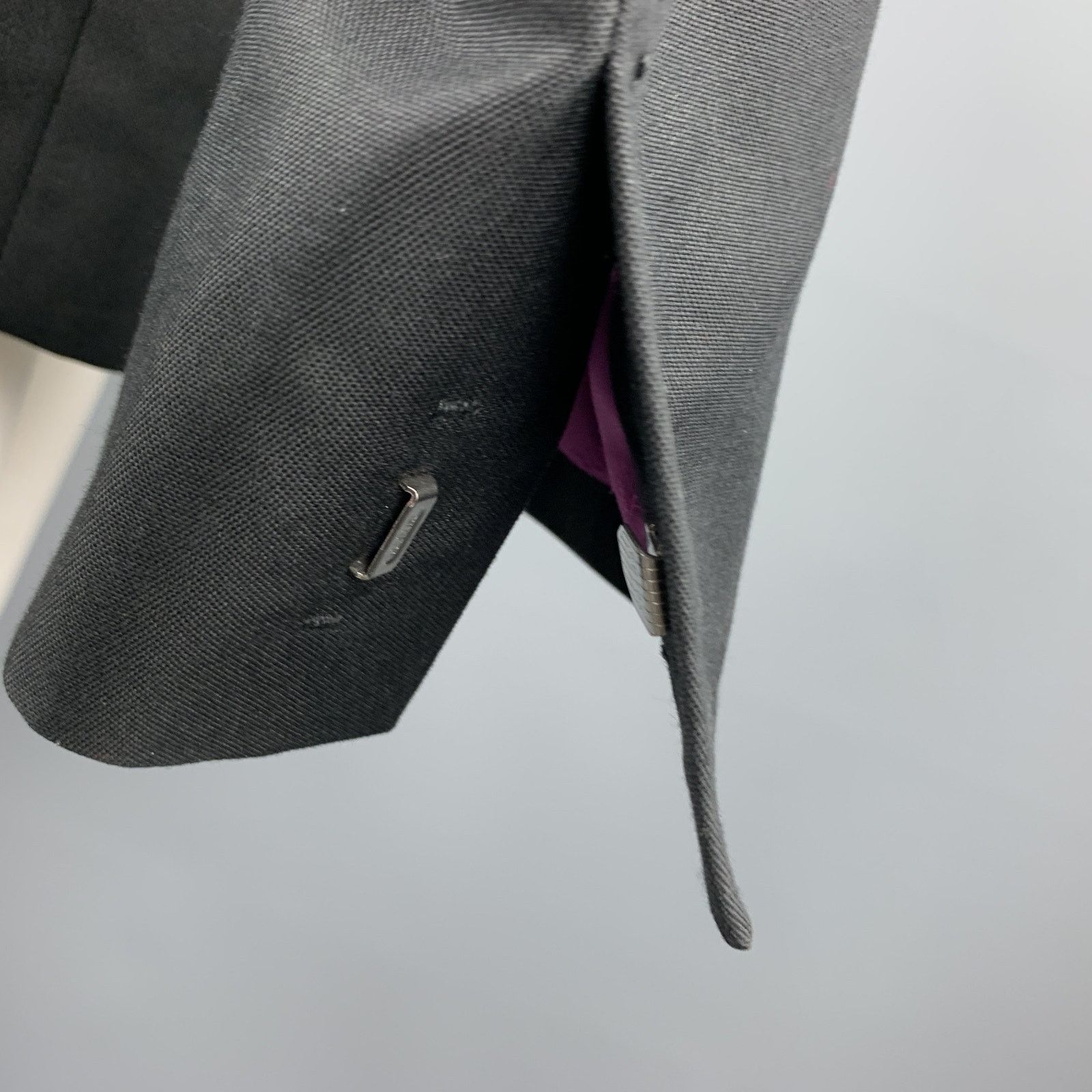 Dsquared2 Black Studded Cotton / Polyamide Notch Lapel Sport Coat Size 38R - 4 Thumbnail