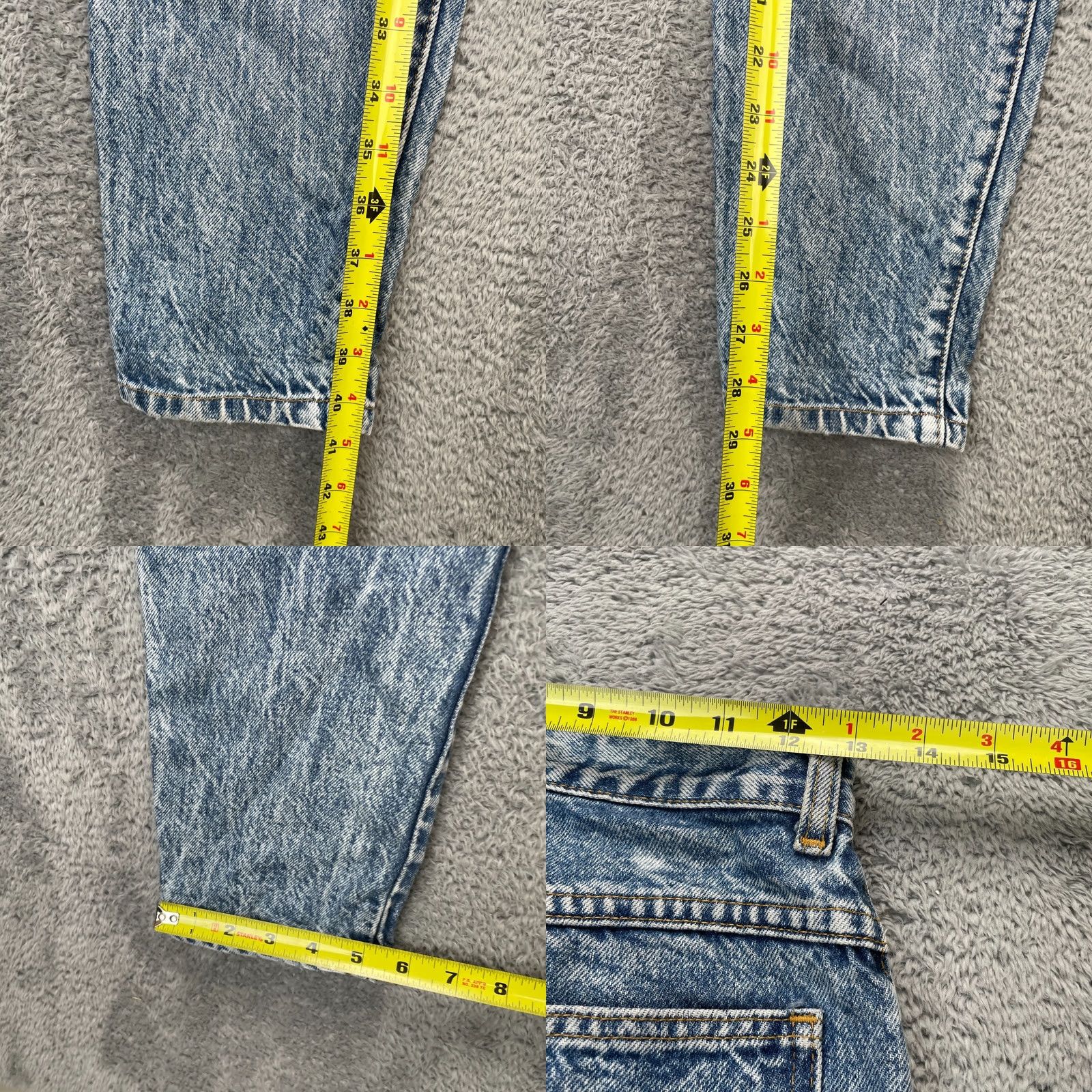 Vintage VINTAGE Sasson Jeans Womens 6 Blue Tapered Leg Denim Acid Wash Size 26" / US 2 / IT 38 - 8 Thumbnail