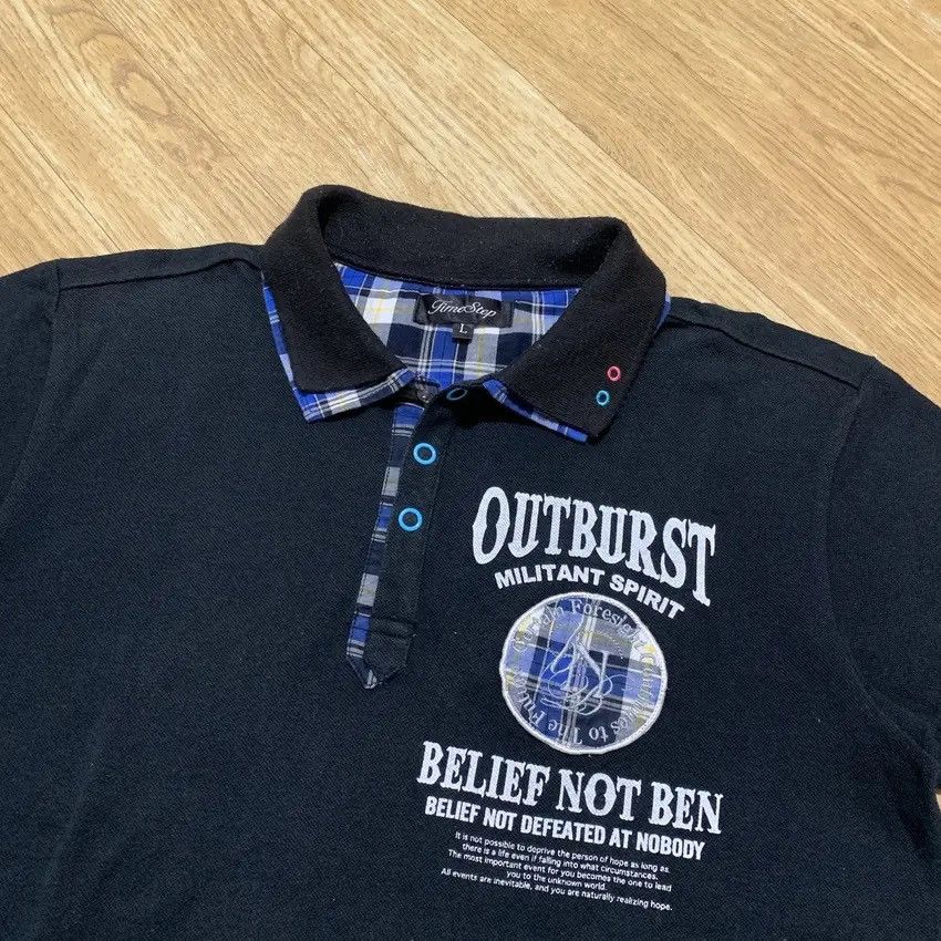 If Six Was Nine × Japanese Brand × Le Grande Bleu (L.G.B.) 2000s Time Step Outbrust Layered Vkei Lgb Gothic Y2K Polo Size US L / EU 52-54 / 3 - 3 Thumbnail