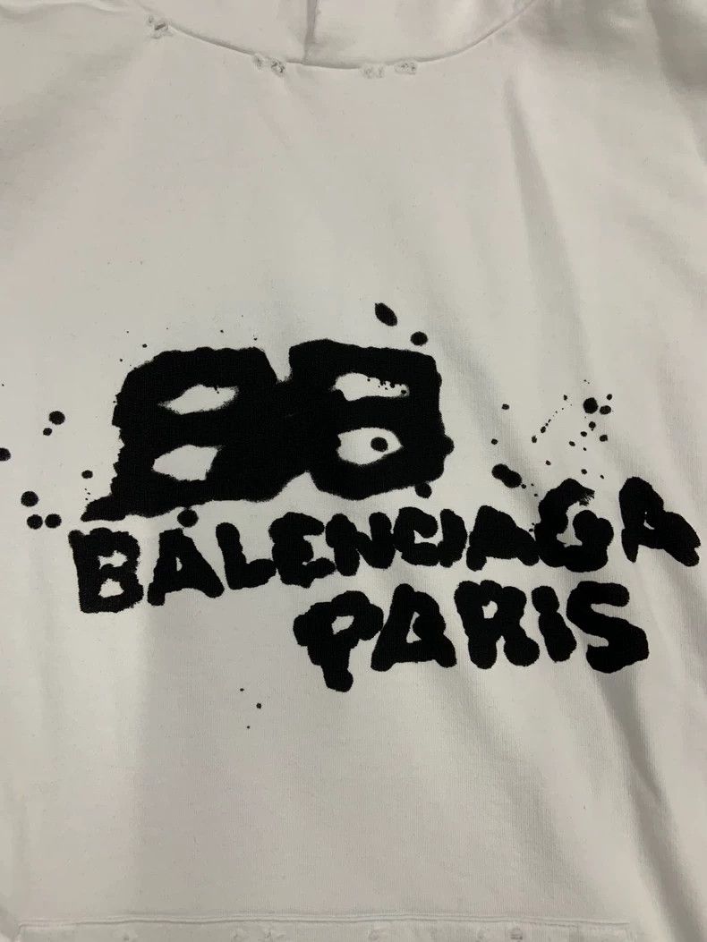Balenciaga Balenciaga Letter printed hooded leisure sweater Size US S / EU 44-46 / 1 - 3 Thumbnail