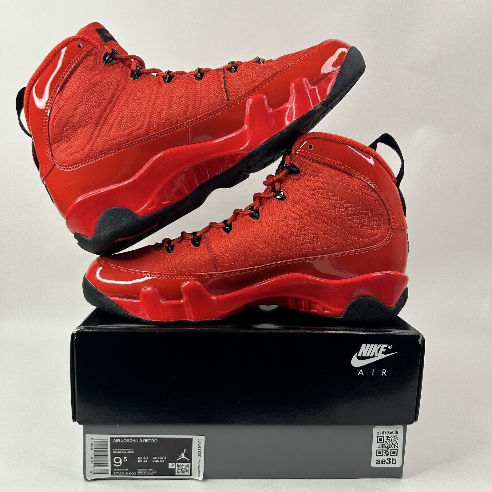 Nike Nike Air Jordan 9 Retro “Chile Red” 2024 Size US 9.5 / EU 42-43 - 3 Thumbnail
