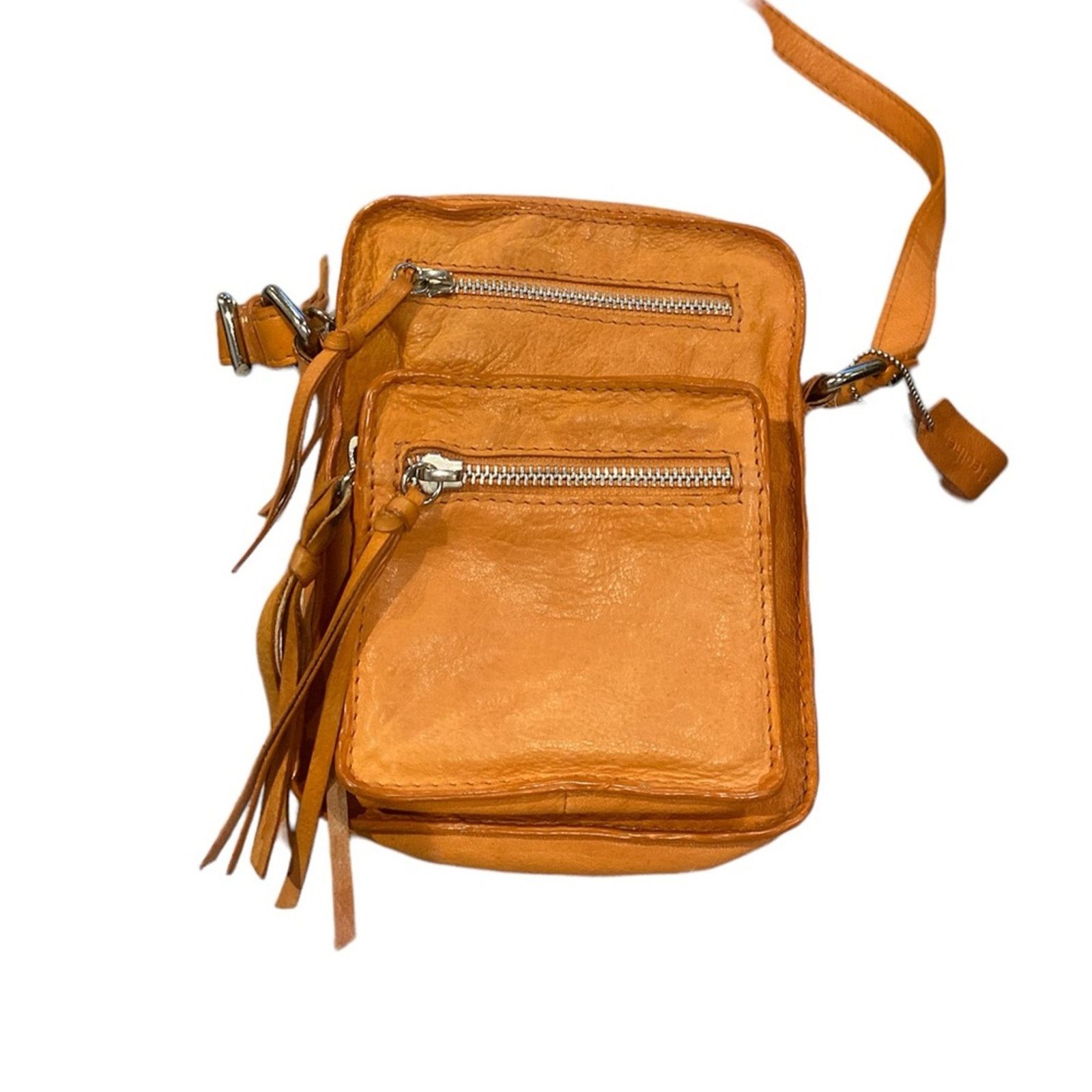 Other Nino Bossi GENUINE LEATHER Crossbody Tan Brown Zipper Bag Size ONE SIZE - 2 Thumbnail