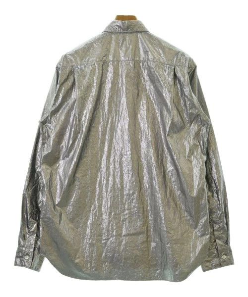 Comme des Garcons Homme Plus Shirt Button Up Long Sleeve Nylon Chest Pocket Silver Size US M / EU 48-50 / 2 - 2 Thumbnail