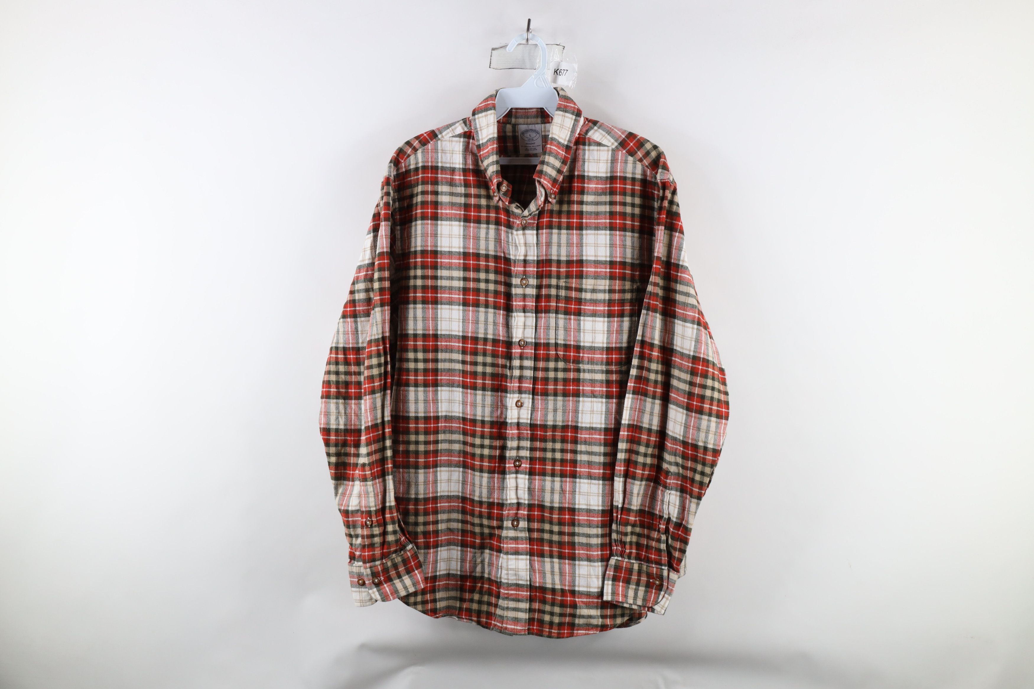 Brooks Brothers × Vintage Vintage Brooks Brothers Cotton Flannel Button Down Shirt Size US L / EU 52-54 / 3 - 1 Thumbnail