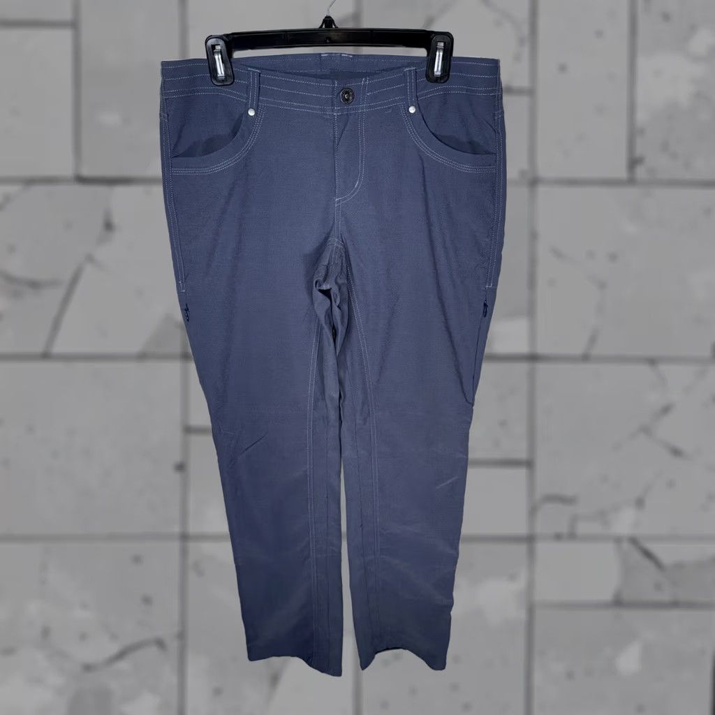 Vintage Kuhl Pants Womens 10 Blue Nylon Hiking Pocket Regular Inseam 31.5in Casual Travel Summer Fall Spring Sportswear Size 32" / US 10 / IT 46 - 1 Thumbnail