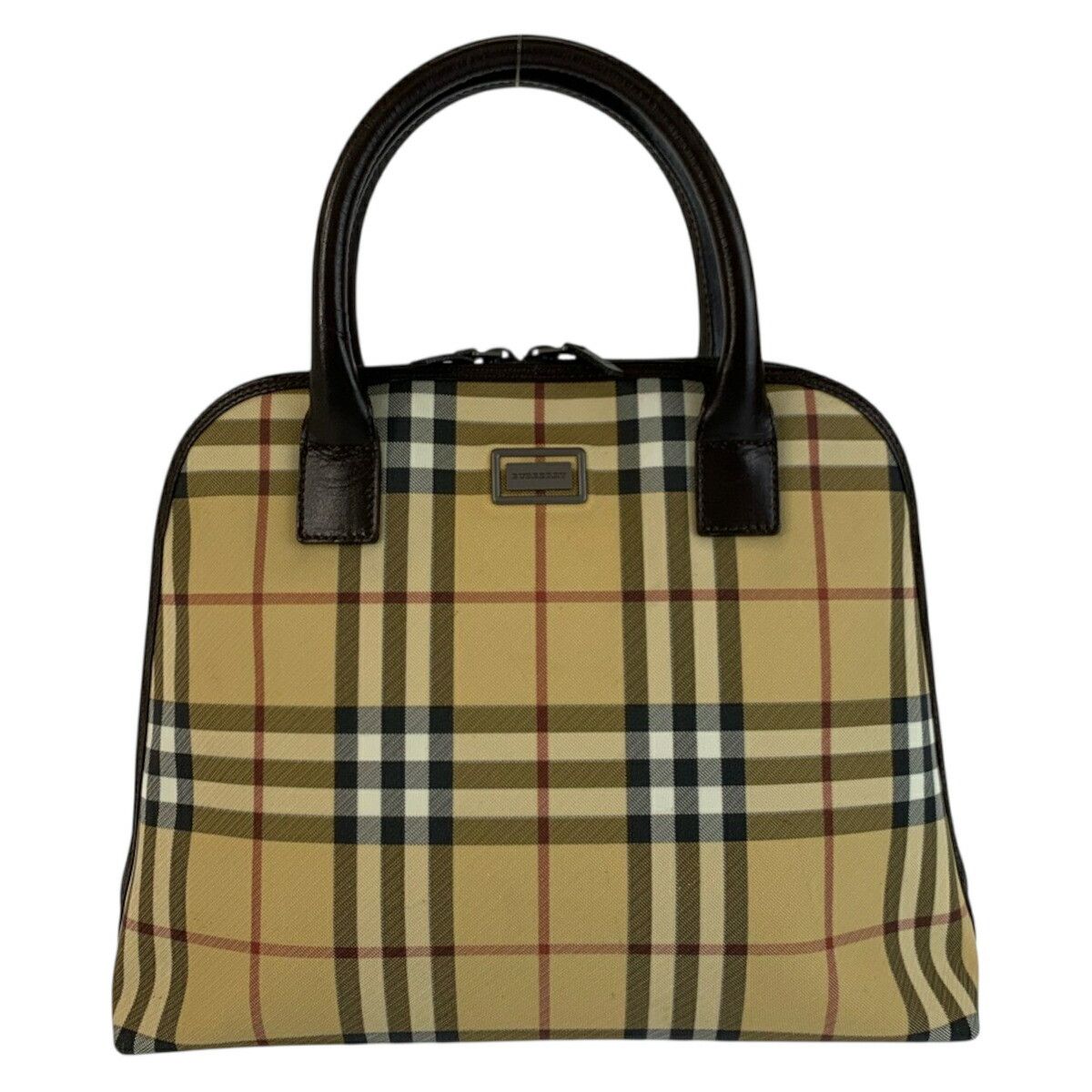 Burberry Burberry Check PVC Leather Handbag Plastic / Synthetic Handbag DUTY FREE for USA
