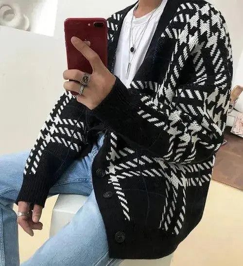 Other Patterned Knit Button Cardigan Sweater Size US M / EU 48-50 / 2 - 7 Thumbnail
