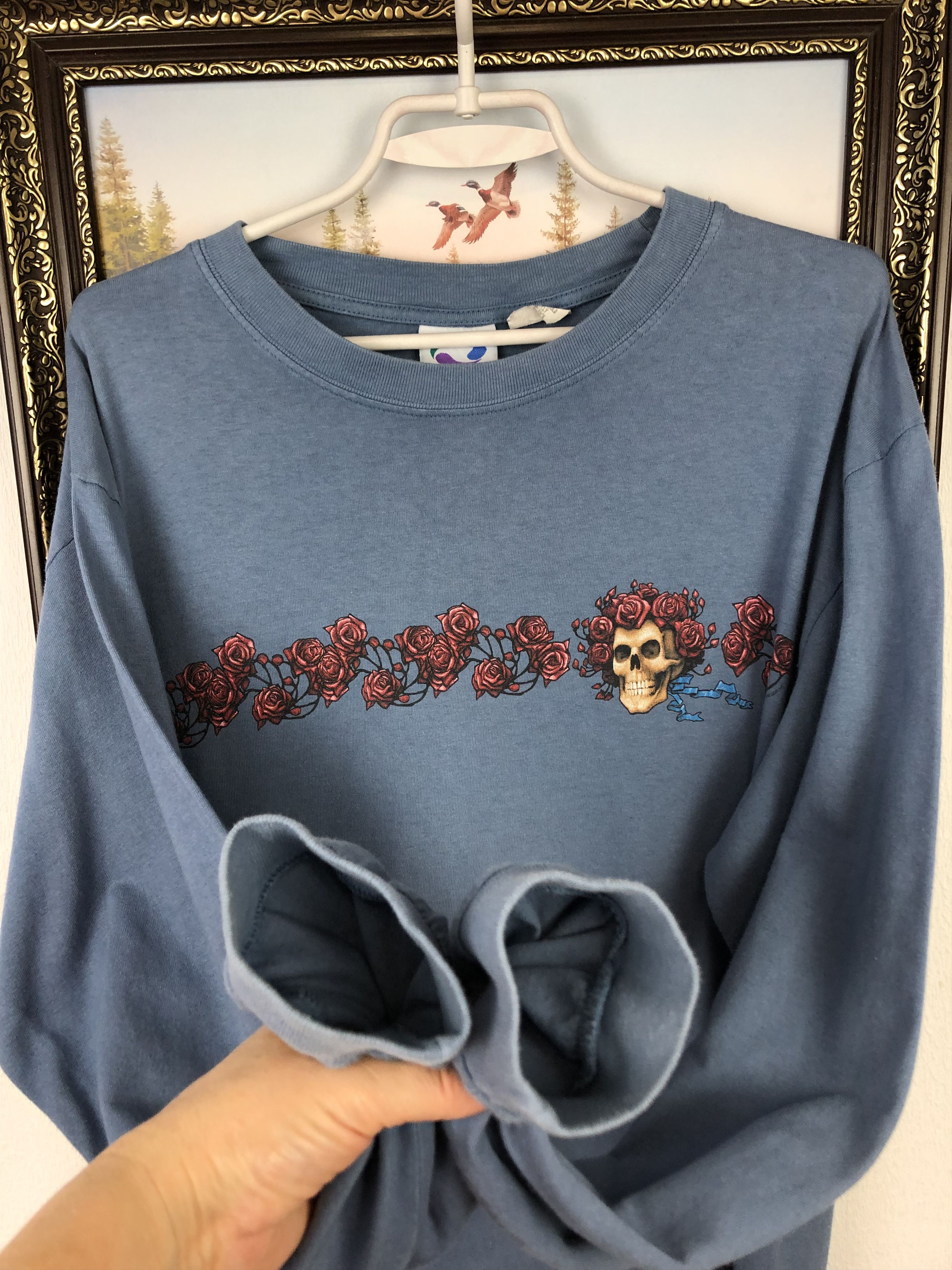 Liquid Blue Vintage Grateful Dead Liquid Blue Skull Roses Shirt Long Tee Size US L / EU 52-54 / 3 - 6 Thumbnail