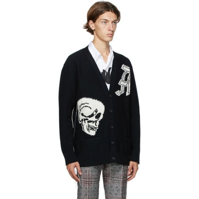 Alexander McQueen o1y1024 Cardigan In Black Size US S / EU 44-46 / 1 - 2 Thumbnail