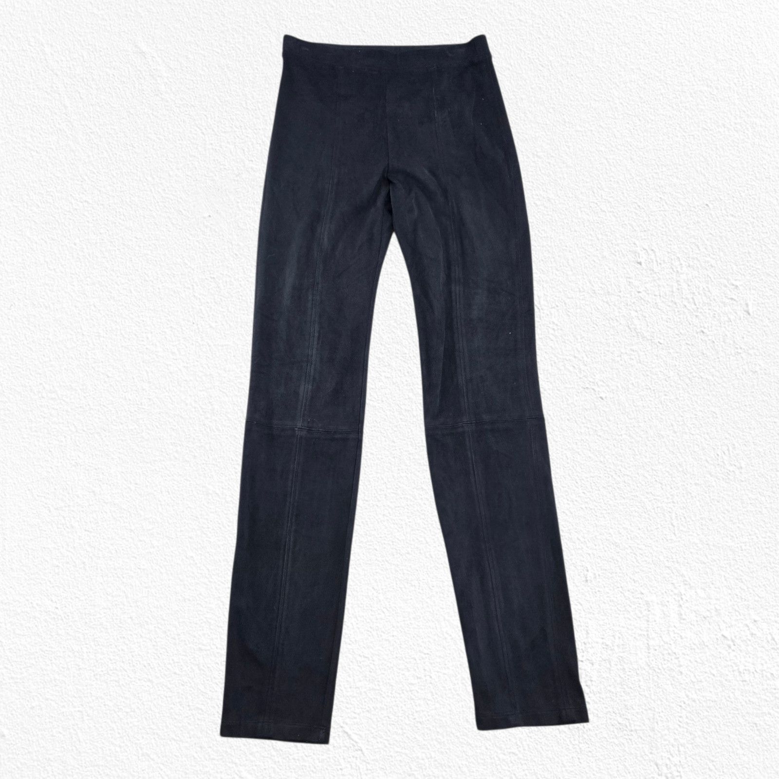Max Mara Max Mara Leisure Black Faux Suede Straight Slim Pants Size M Size 30" / US 8 / IT 44 - 3 Thumbnail