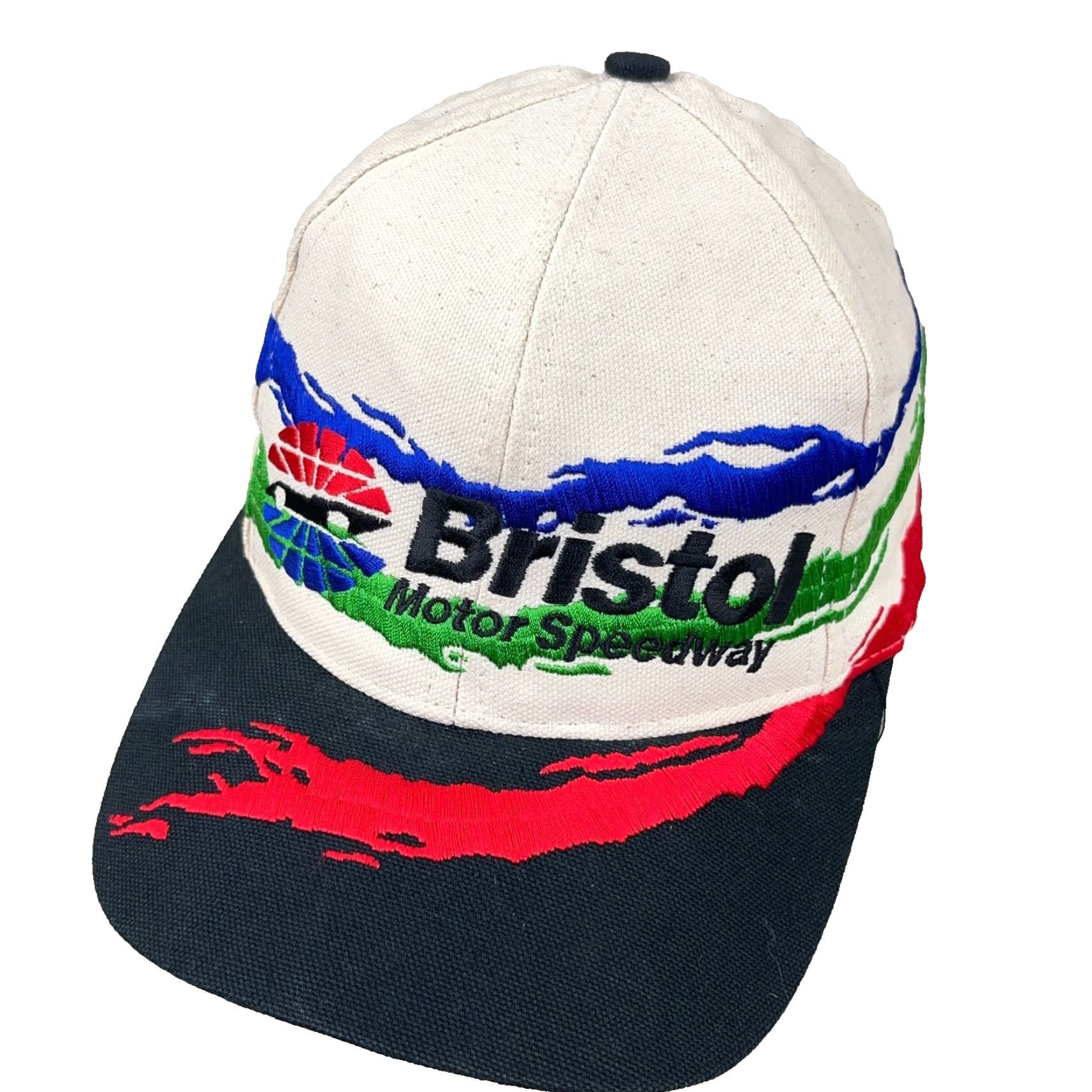 Vintage VINTAGE Bristol Motor Speedway Hat Cap Strap Back Splash Big Logo Racing Y2K 00s Kangaroo? Size ONE SIZE - 2 Thumbnail