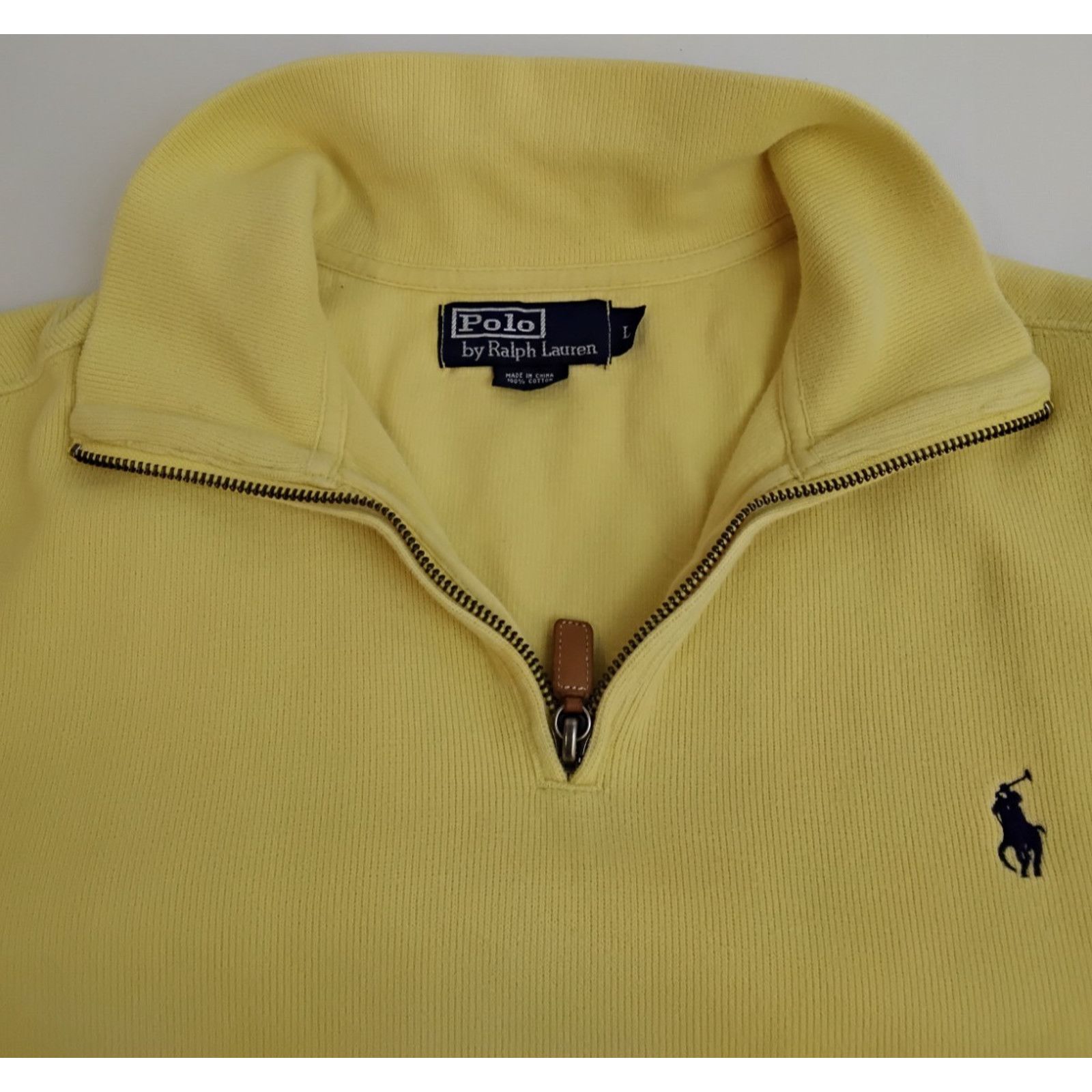 Polo Ralph Lauren Polo Ralph Lauren Quarter Zip Sweater Men's L Yellow VTG 90s Size US L / EU 52-54 / 3 - 7 Thumbnail