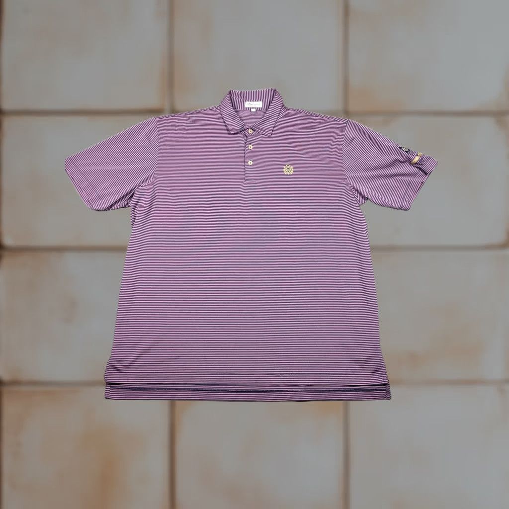 Peter Millar VINTAGE Peter Millar Polo Shirt Mens XL Purple Striped Summer Comfort Golf YPO Southern Size US XL / EU 56 / 4 - 1 Thumbnail