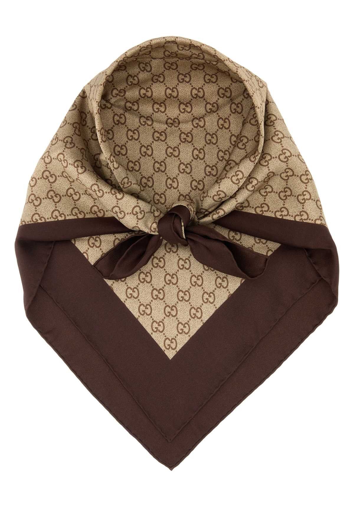 Gucci Embroidered Twill Foulard Size ONE SIZE - 1 Thumbnail