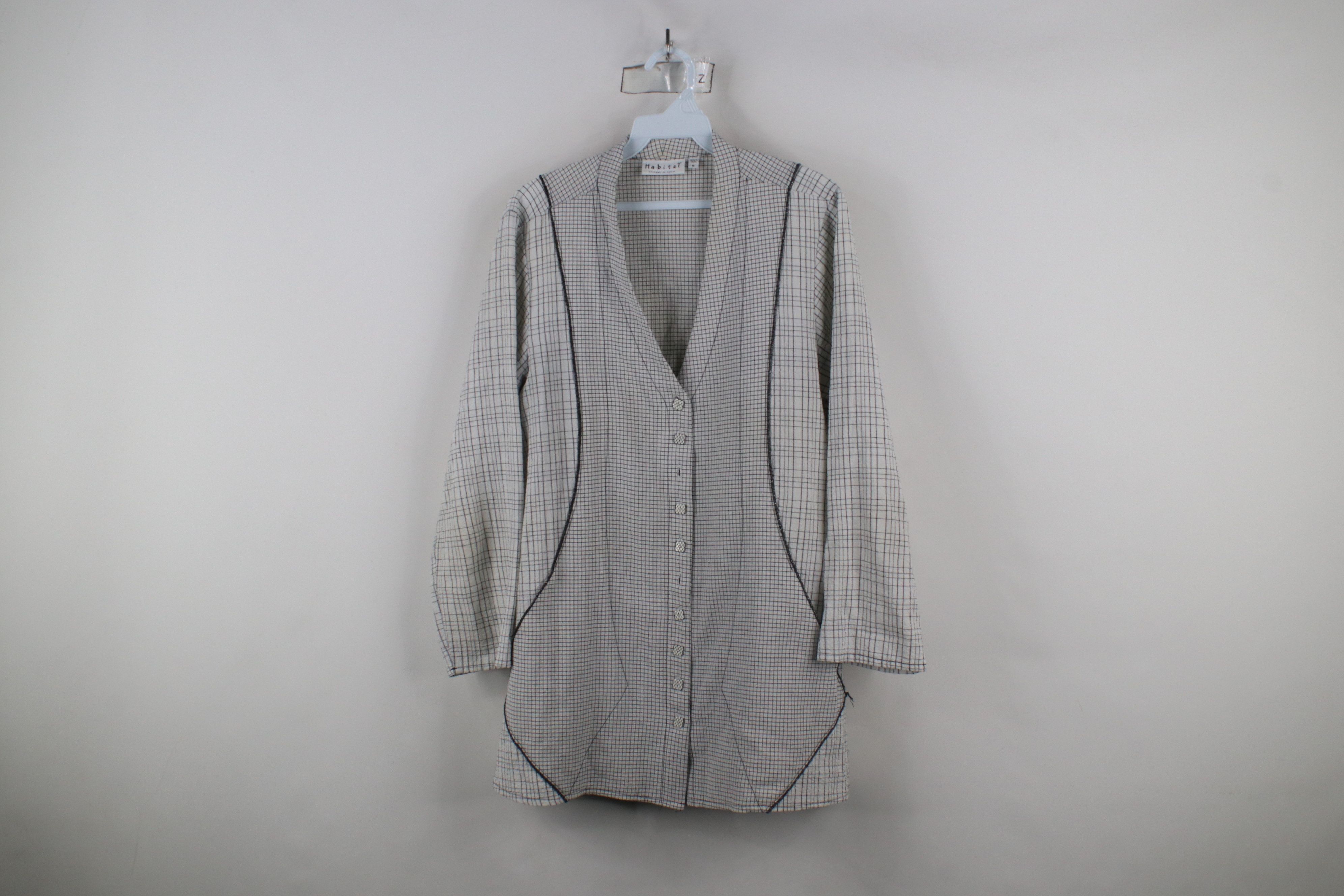 Vintage Vintage Habitat Lagenlook Distressed Knit Button Shirt Size M / US 6-8 / IT 42-44 - 1 Thumbnail