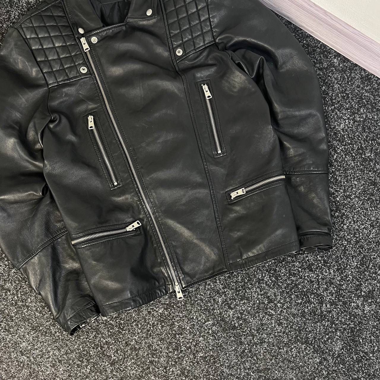 Allsaints Allsaints leather jacket biker luxury Avan gard motorcycle Size L / US 10 / IT 46 - 4 Thumbnail