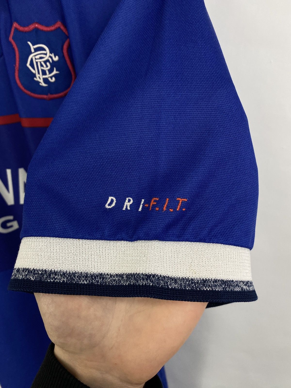 Nike 🏴󠁧󠁢󠁳󠁣󠁴󠁿 Vintage 1997/98 Nike Glasgow Rangers Home Jersey Blokecore Size US M / EU 48-50 / 2 - 7 Thumbnail
