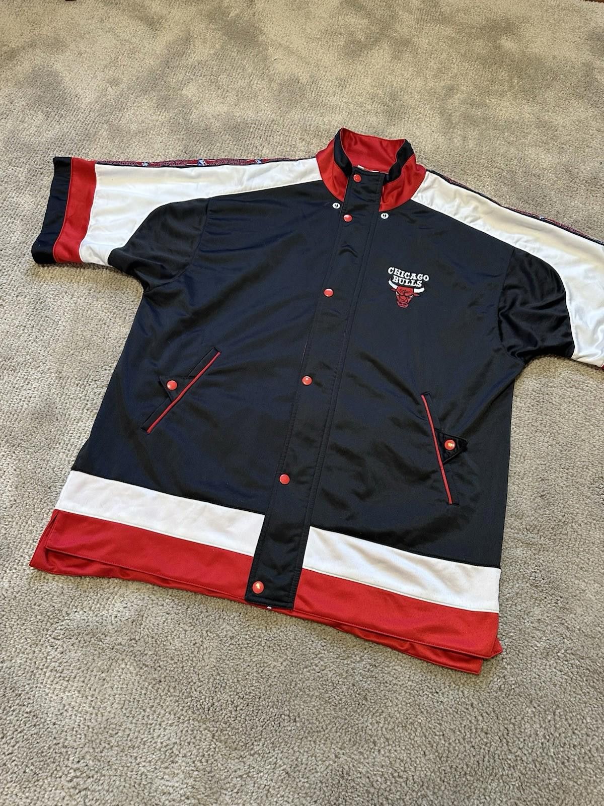 Champion 90s Champion Chicago Bulls Training Shirt Snap Button Zip Up Size US L / EU 52-54 / 3 - 2 Thumbnail
