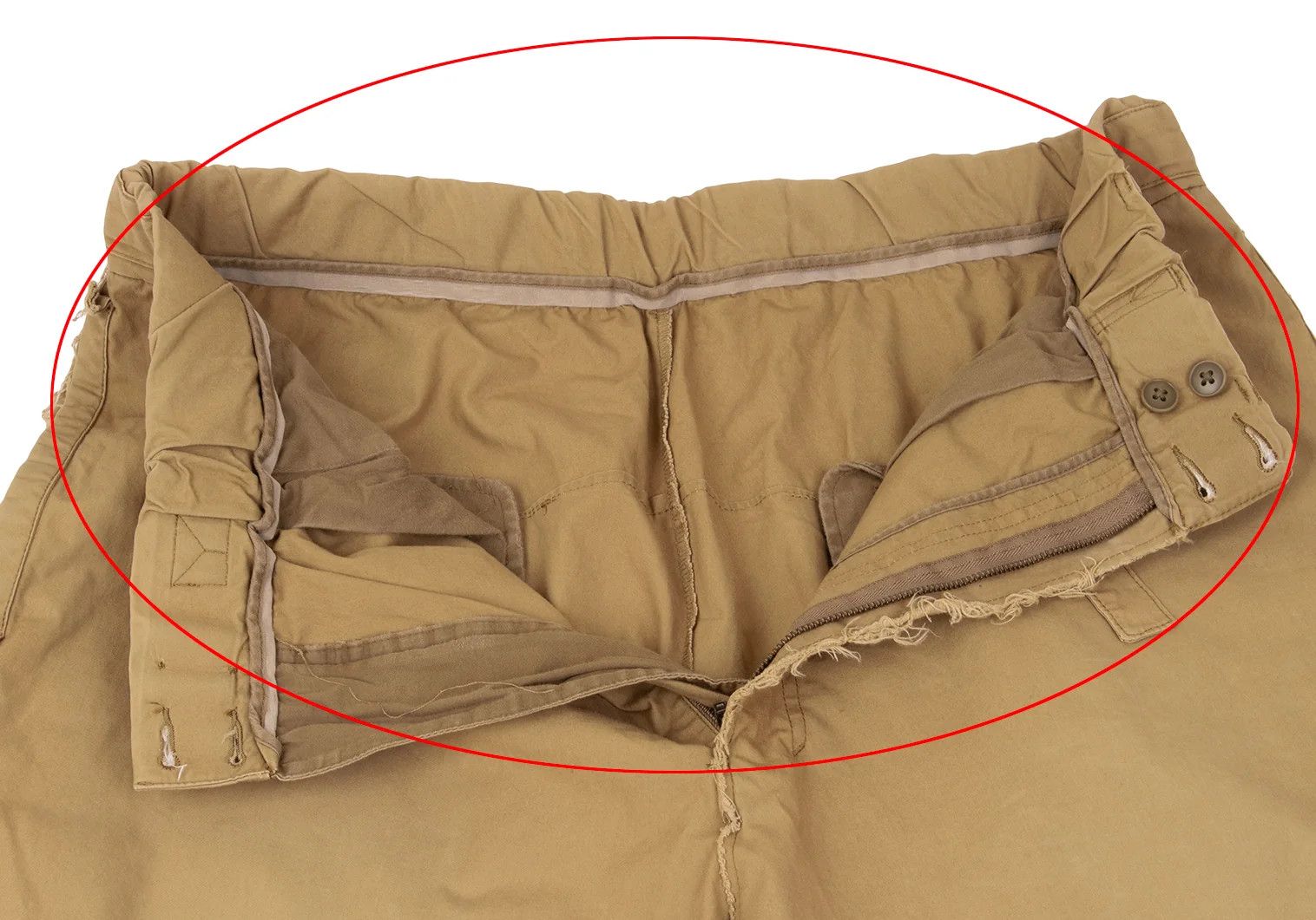 Yohji Yamamoto Yohji Yamamoto Cotton Belted Cut Pants Beige 4 Size US 36 / EU 52 - 7 Thumbnail