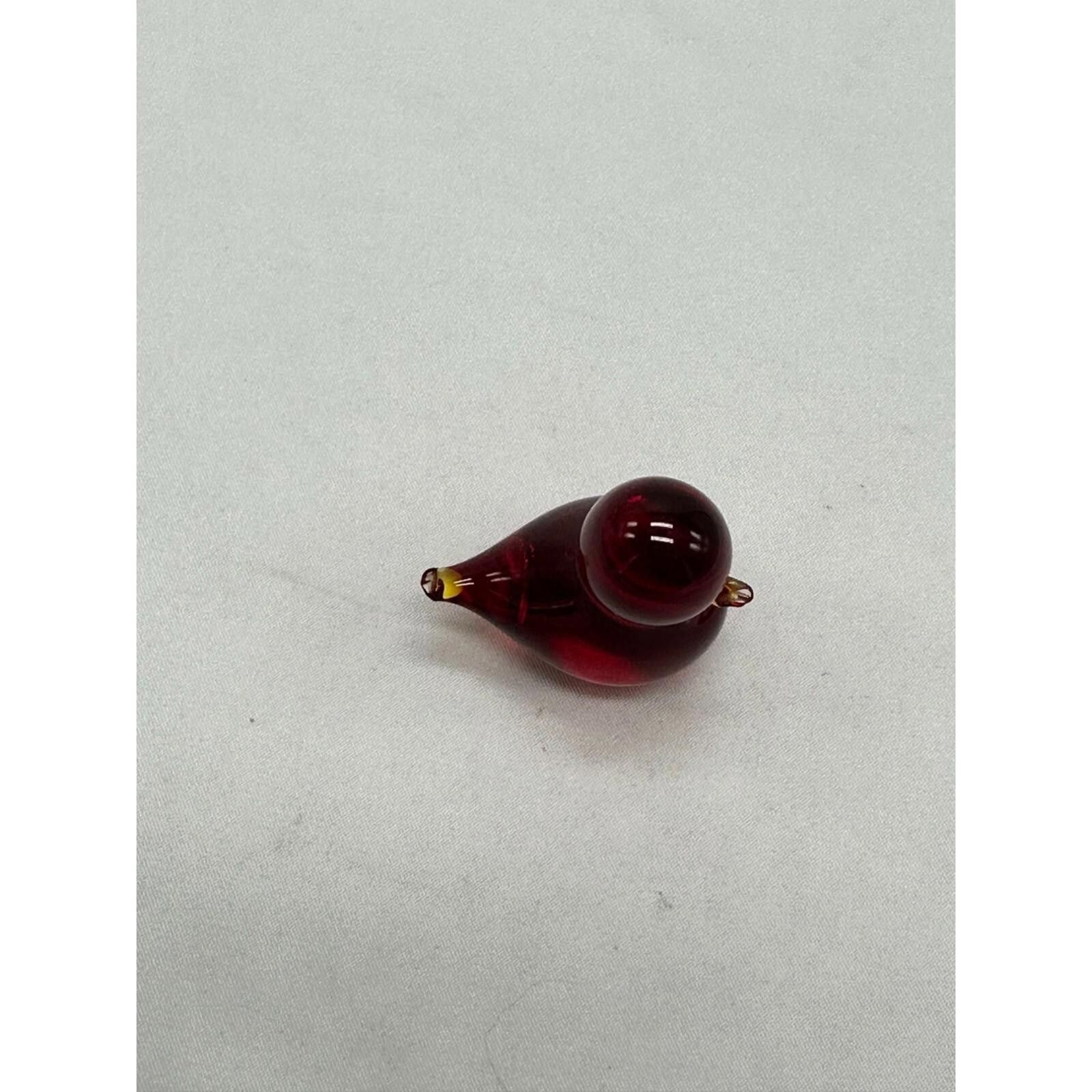 Unknown London Vintage Red Amberina Hand Blown Bird Glass Figurine Rare Size ONE SIZE - 3 Thumbnail