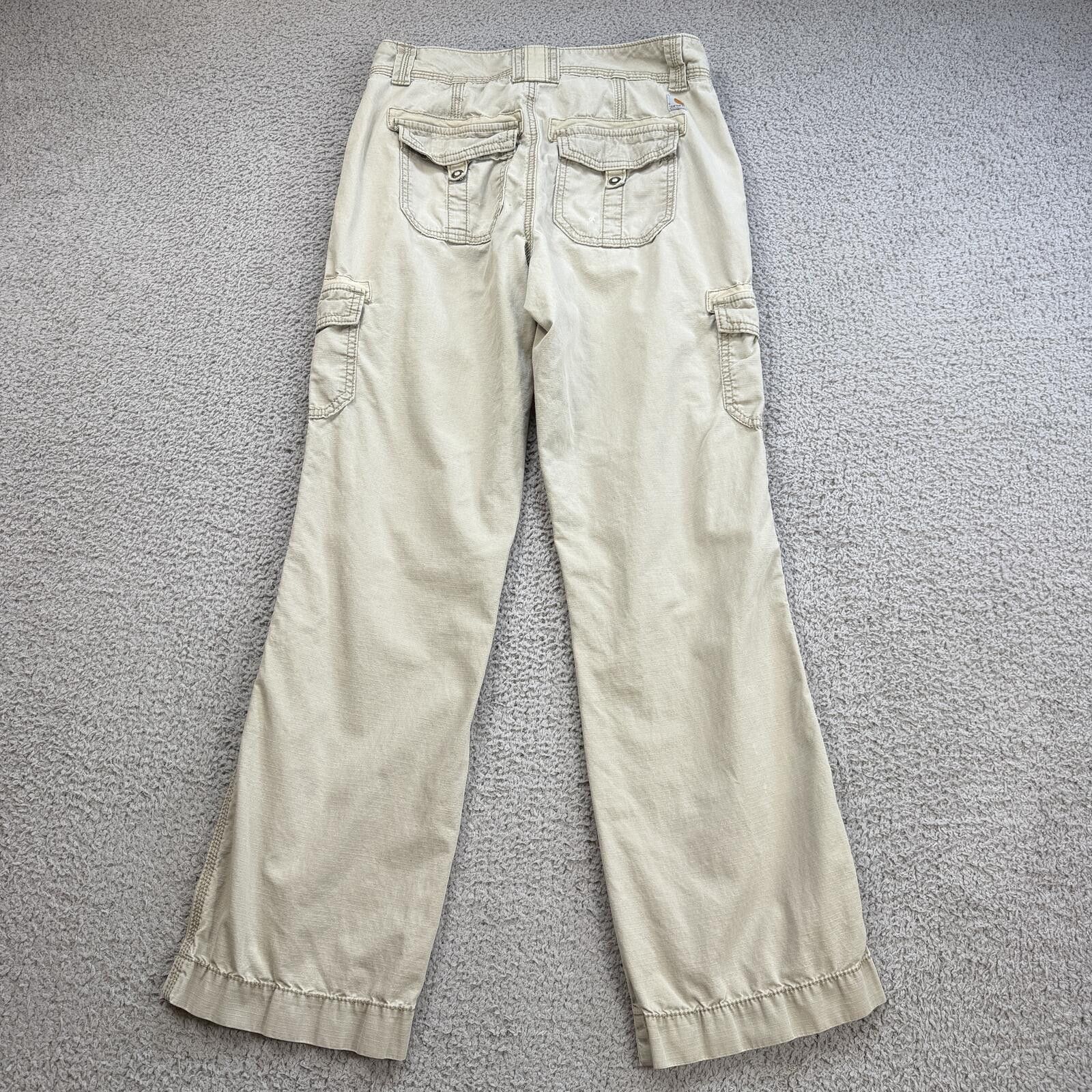 Carhartt Carhartt Relaxed Fit Cargo Pants Womens 4 Regular Tan Work Size 27" / US 4 / IT 40 - 2 Thumbnail