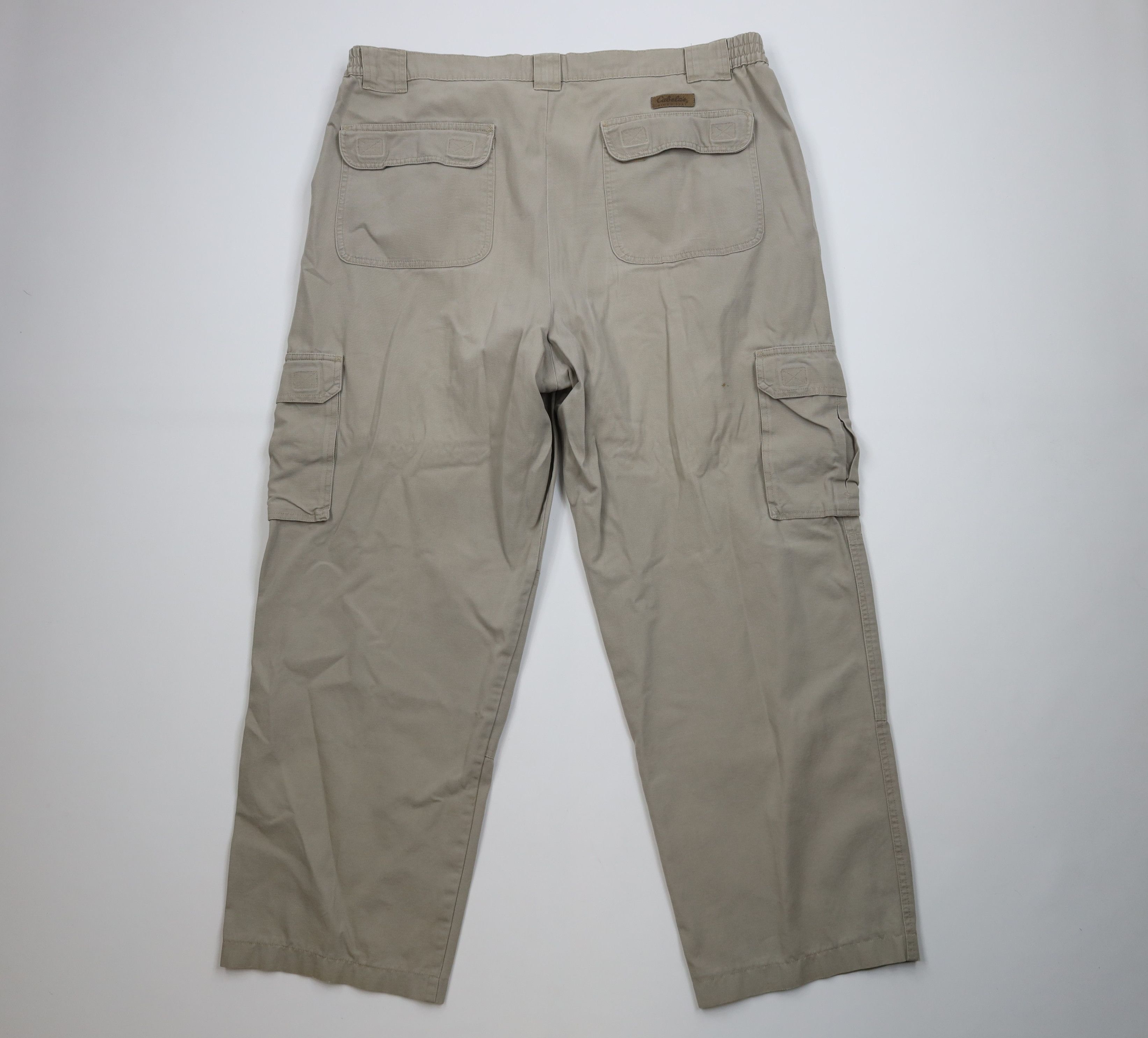 Cabelas Vintage Cabelas Double Knee Wide Leg Cargo Pants Beige Size US 42 / EU 58 - 9 Thumbnail