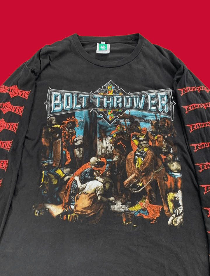 Band Tees Vintage Bolt Thrower World Crusade Long Sleeve Size US XL / EU 56 / 4 - 5 Thumbnail