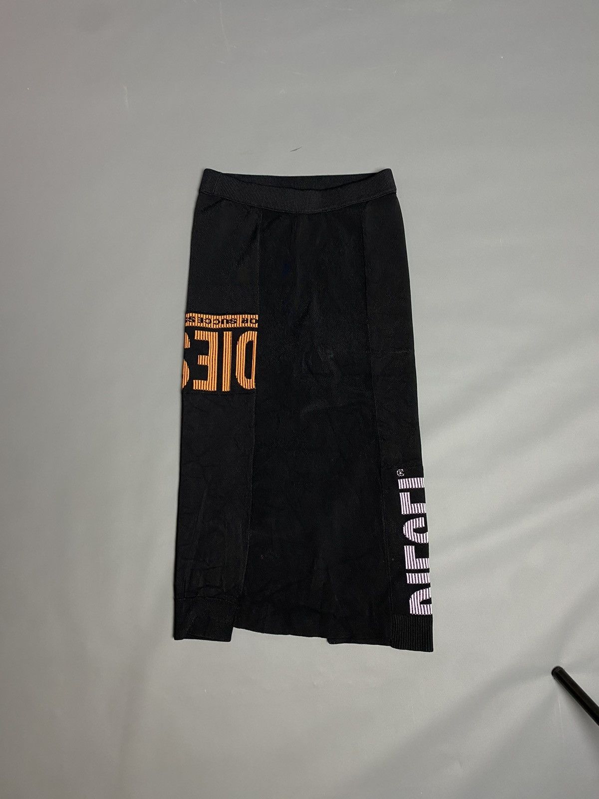 Diesel DIESEL Womens Graphic Multi Logo Rayon Midi Skirt Size XS Size 23" - 2 Thumbnail