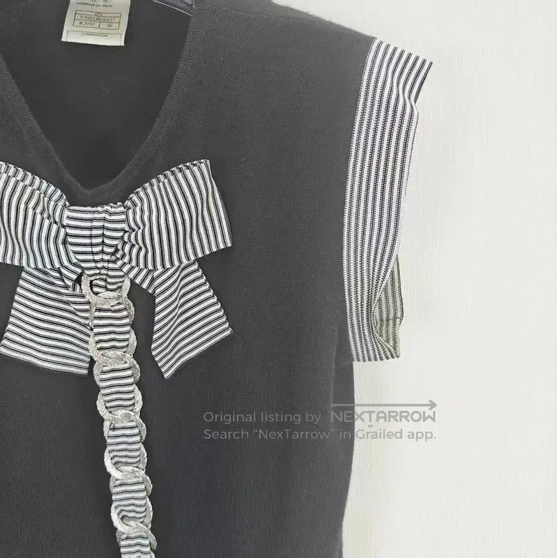 Chanel Chanel Black and Gray Silk Blend Sweater . Size M / US 6-8 / IT 42-44 - 4 Thumbnail